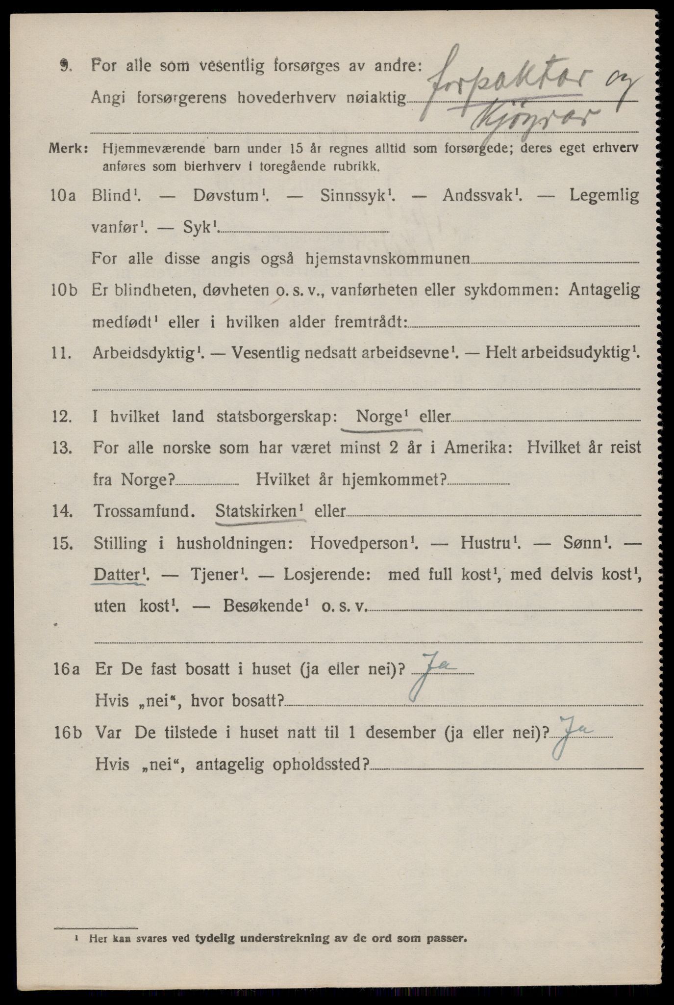 SAKO, 1920 census for Vinje, 1920, p. 1638