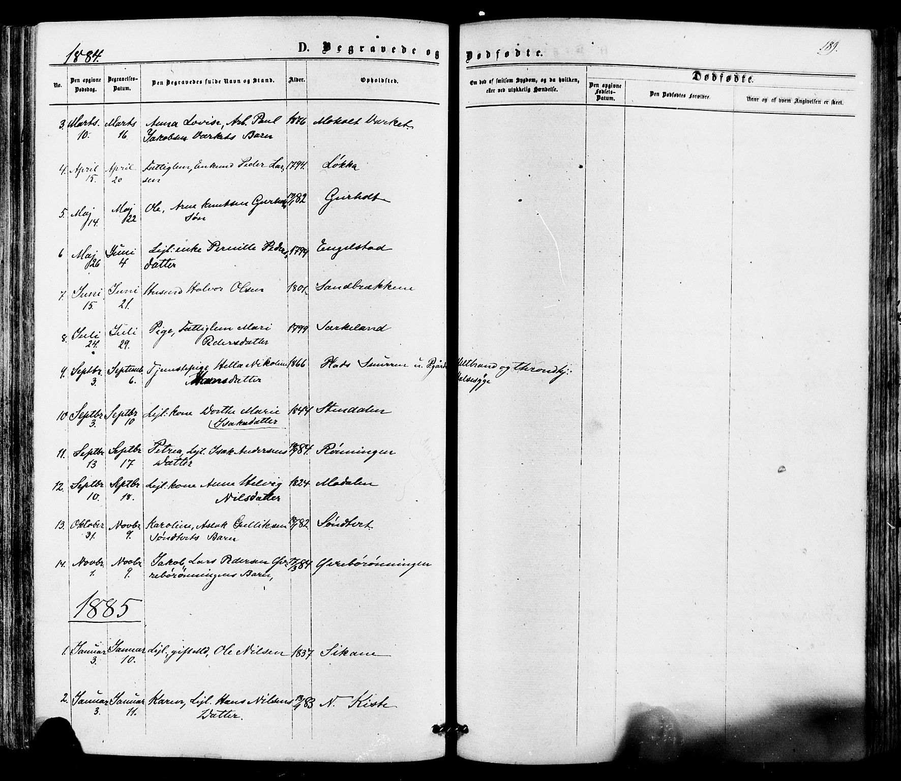 Siljan kirkebøker, SAKO/A-300/F/Fa/L0002: Parish register (official) no. 2, 1870-1895, p. 189