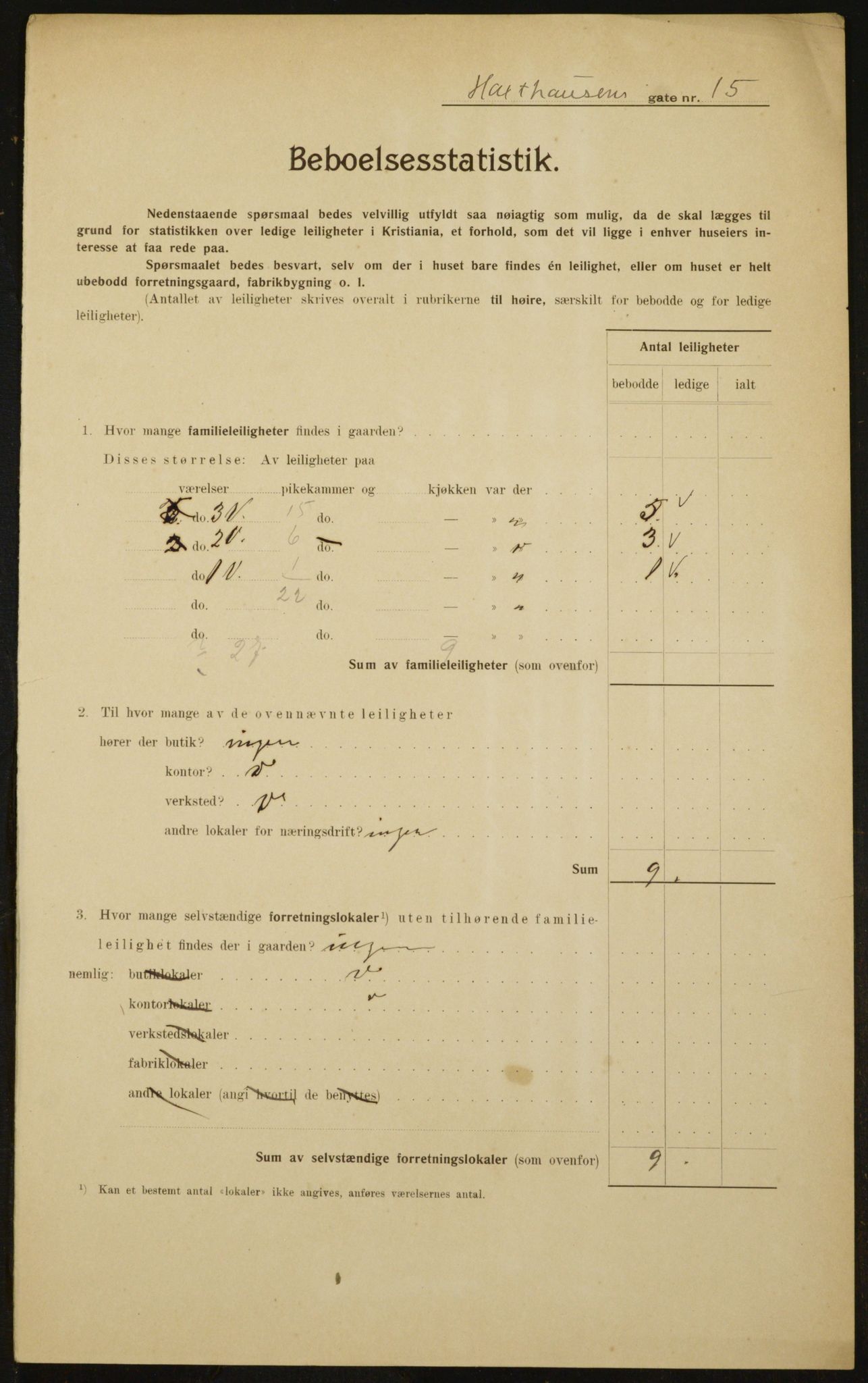 OBA, Municipal Census 1910 for Kristiania, 1910, p. 34550