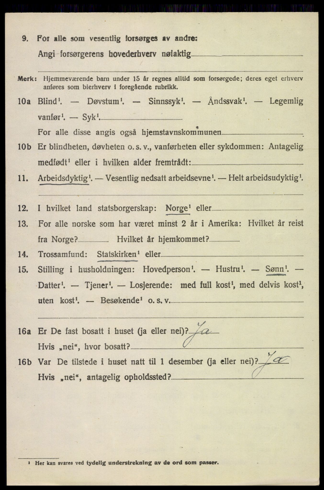 SAH, 1920 census for Øyer, 1920, p. 4266