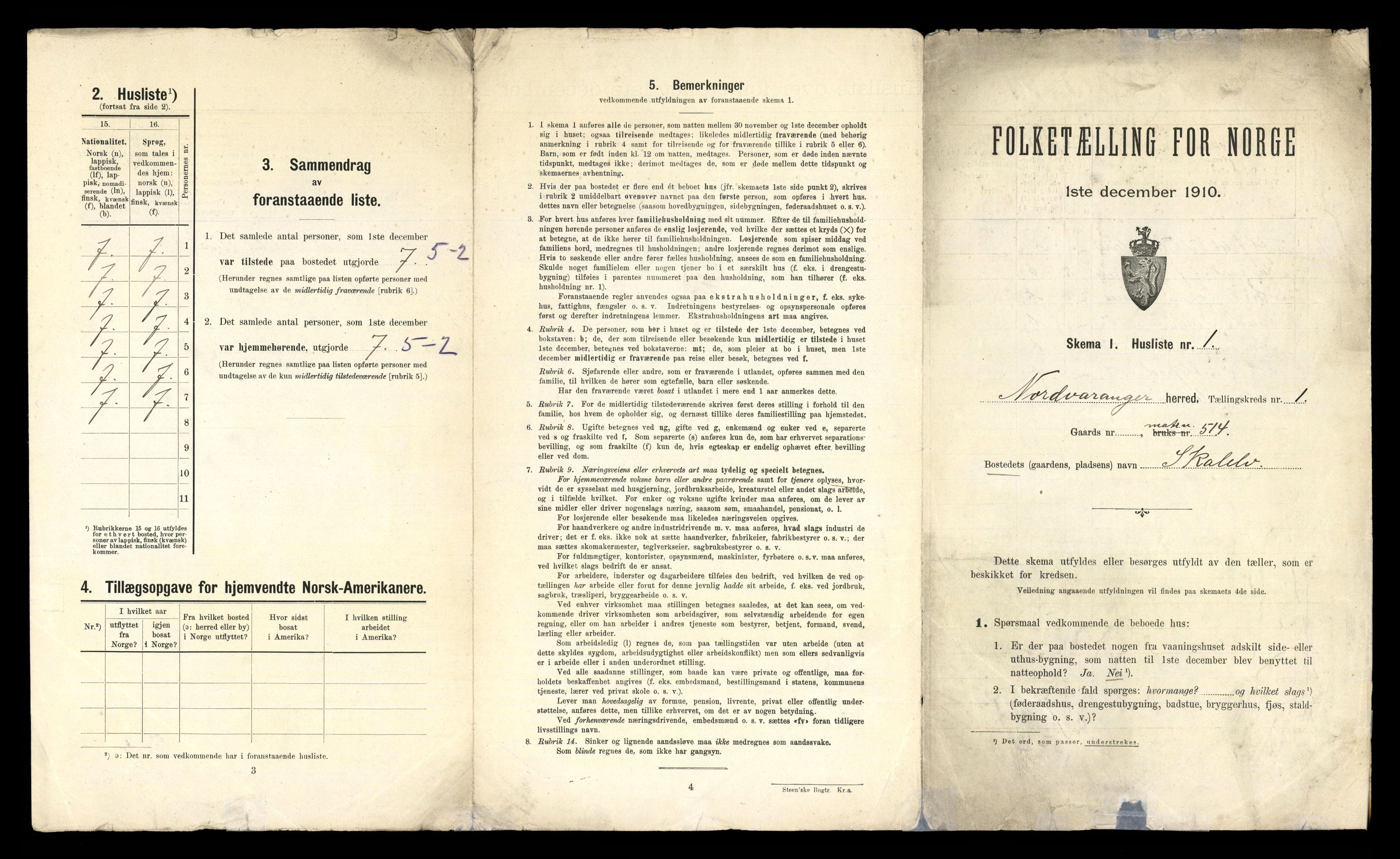 RA, 1910 census for Nord-Varanger, 1910, p. 23