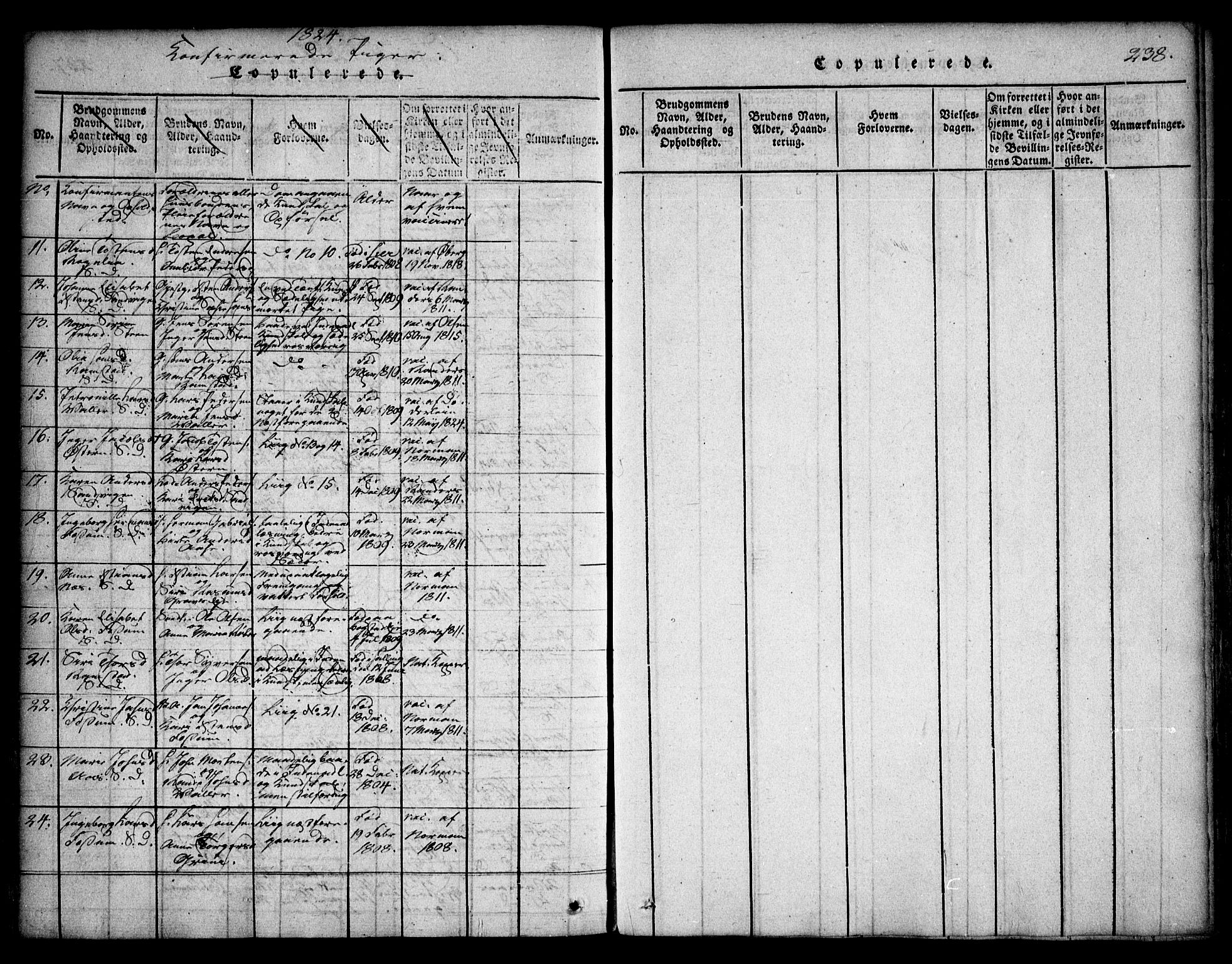 Asker prestekontor Kirkebøker, AV/SAO-A-10256a/F/Fa/L0006: Parish register (official) no. I 6, 1814-1824, p. 238