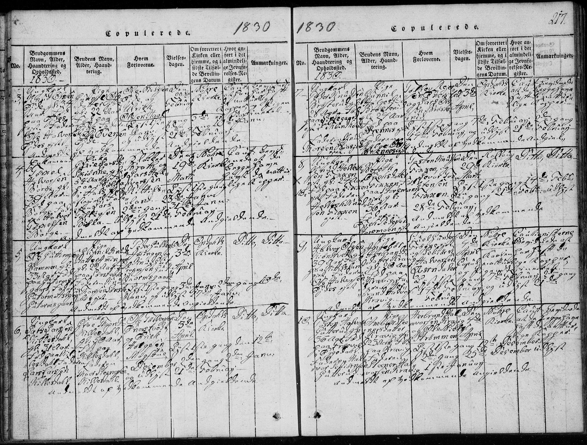 Rollag kirkebøker, AV/SAKO-A-240/G/Ga/L0001: Parish register (copy) no. I 1, 1814-1831, p. 217