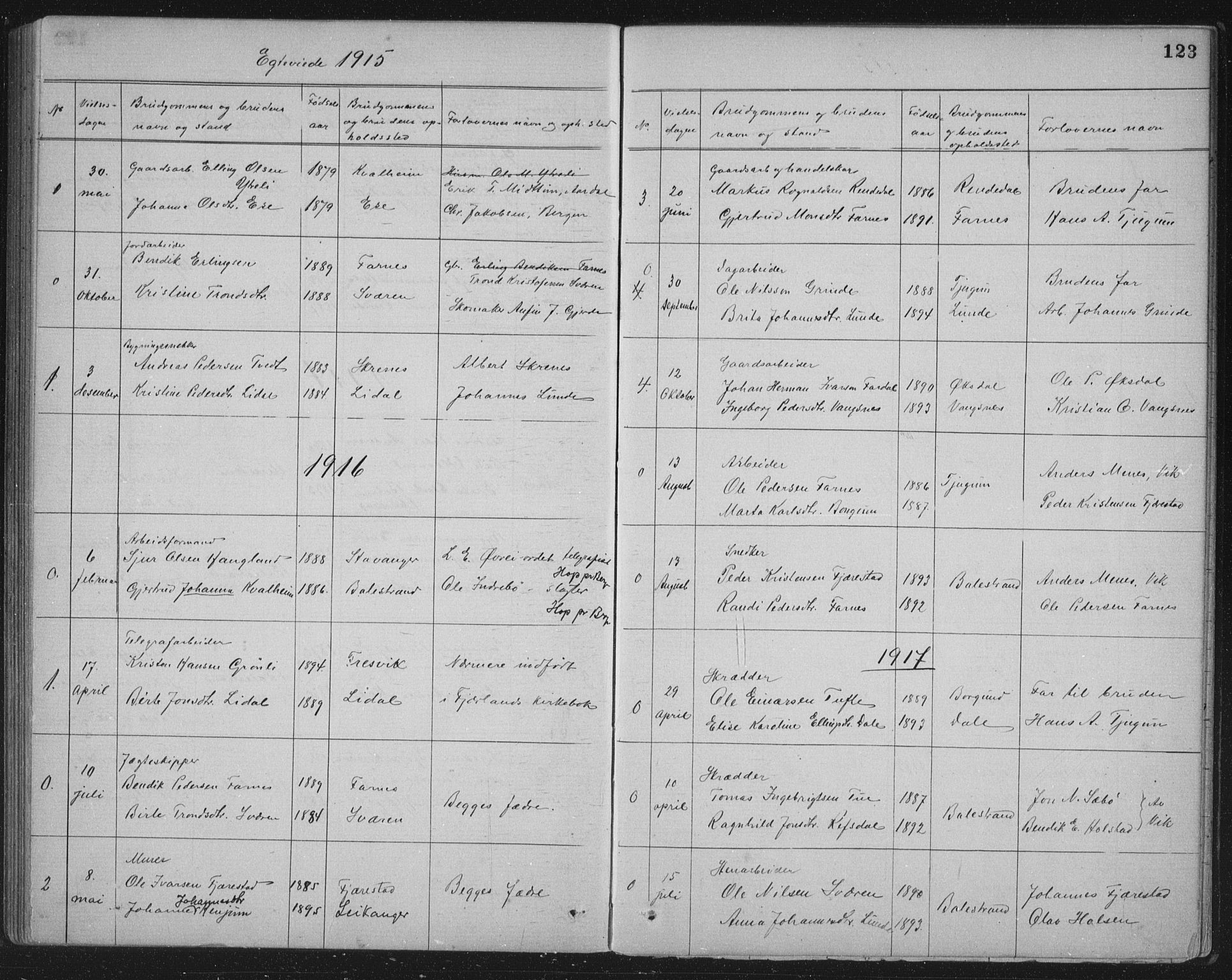 Balestrand sokneprestembete, AV/SAB-A-79601/H/Hab/Haba/L0002: Parish register (copy) no. A 2, 1880-1919, p. 123