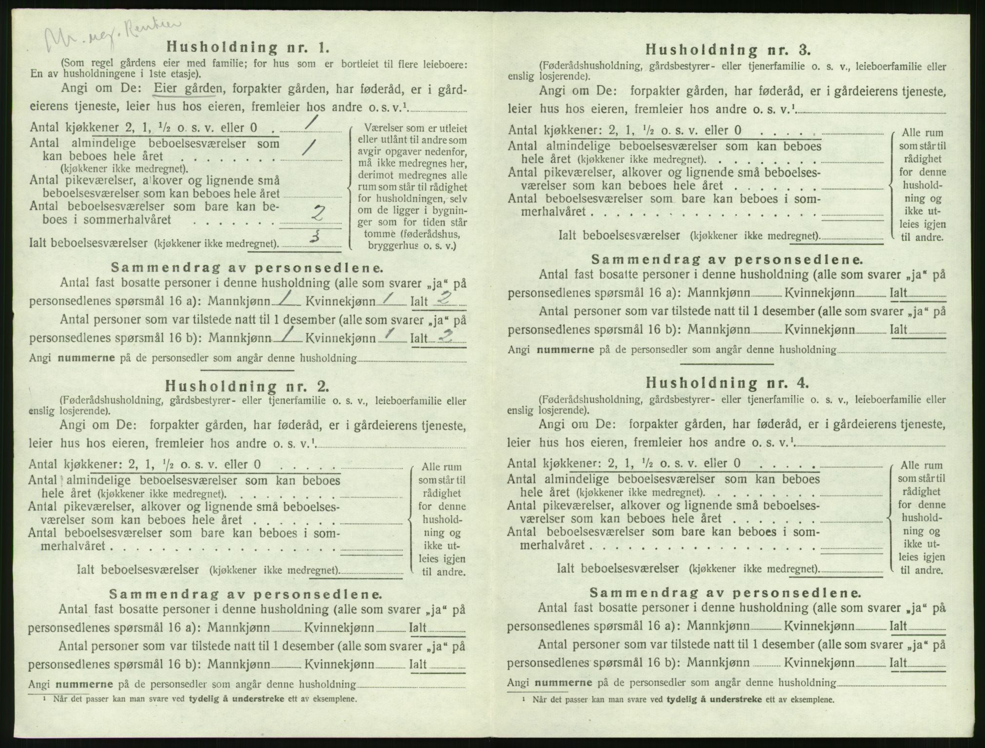 SAT, 1920 census for Hen, 1920, p. 125