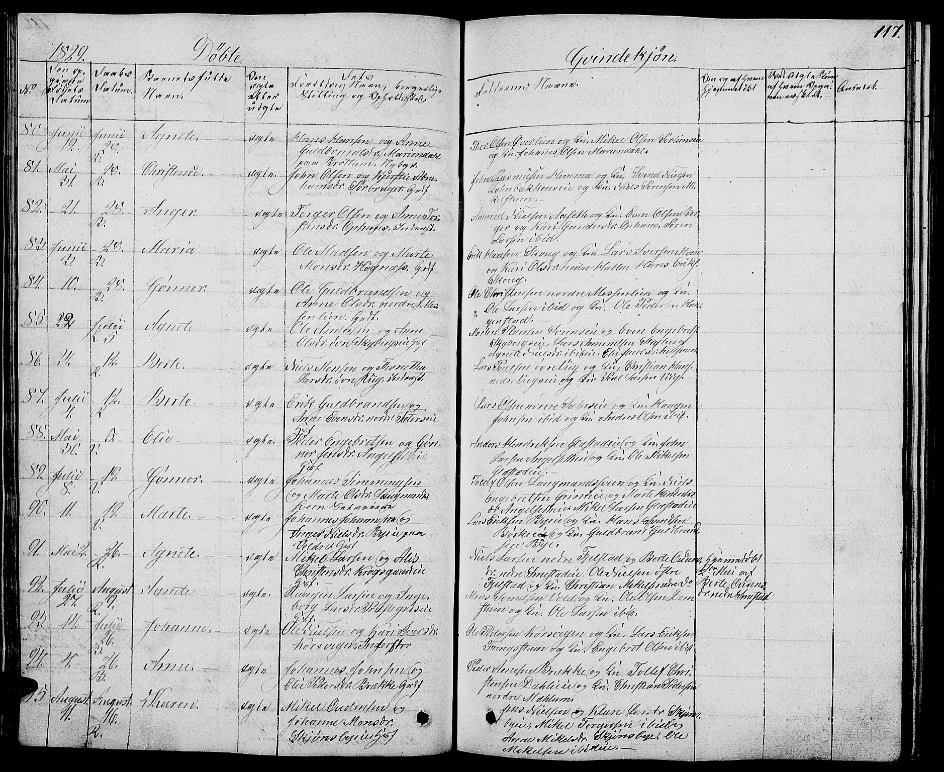 Ringsaker prestekontor, SAH/PREST-014/L/La/L0004: Parish register (copy) no. 4, 1827-1838, p. 117