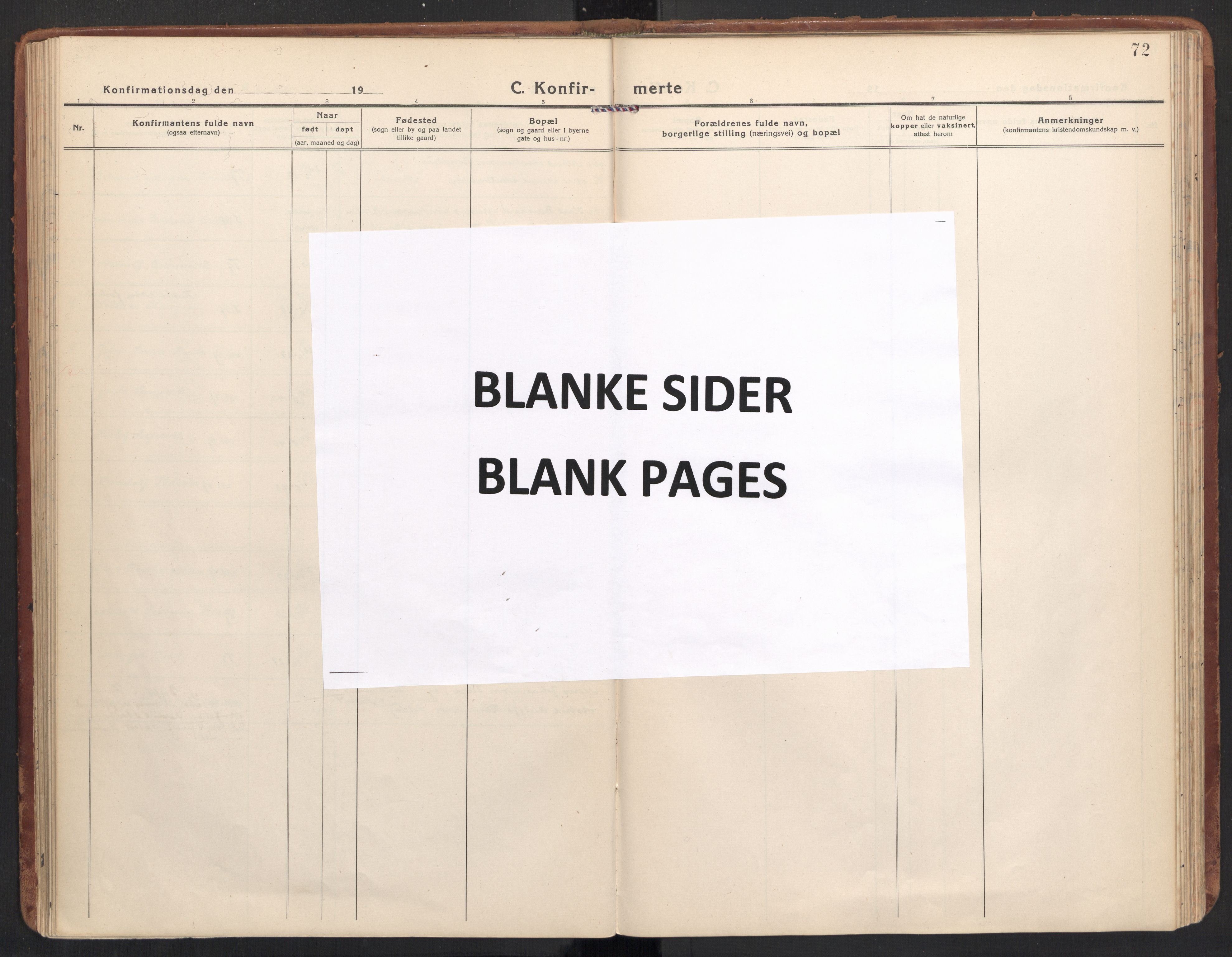 Ministerialprotokoller, klokkerbøker og fødselsregistre - Møre og Romsdal, SAT/A-1454/504/L0058: Parish register (official) no. 504A05, 1920-1940, p. 72