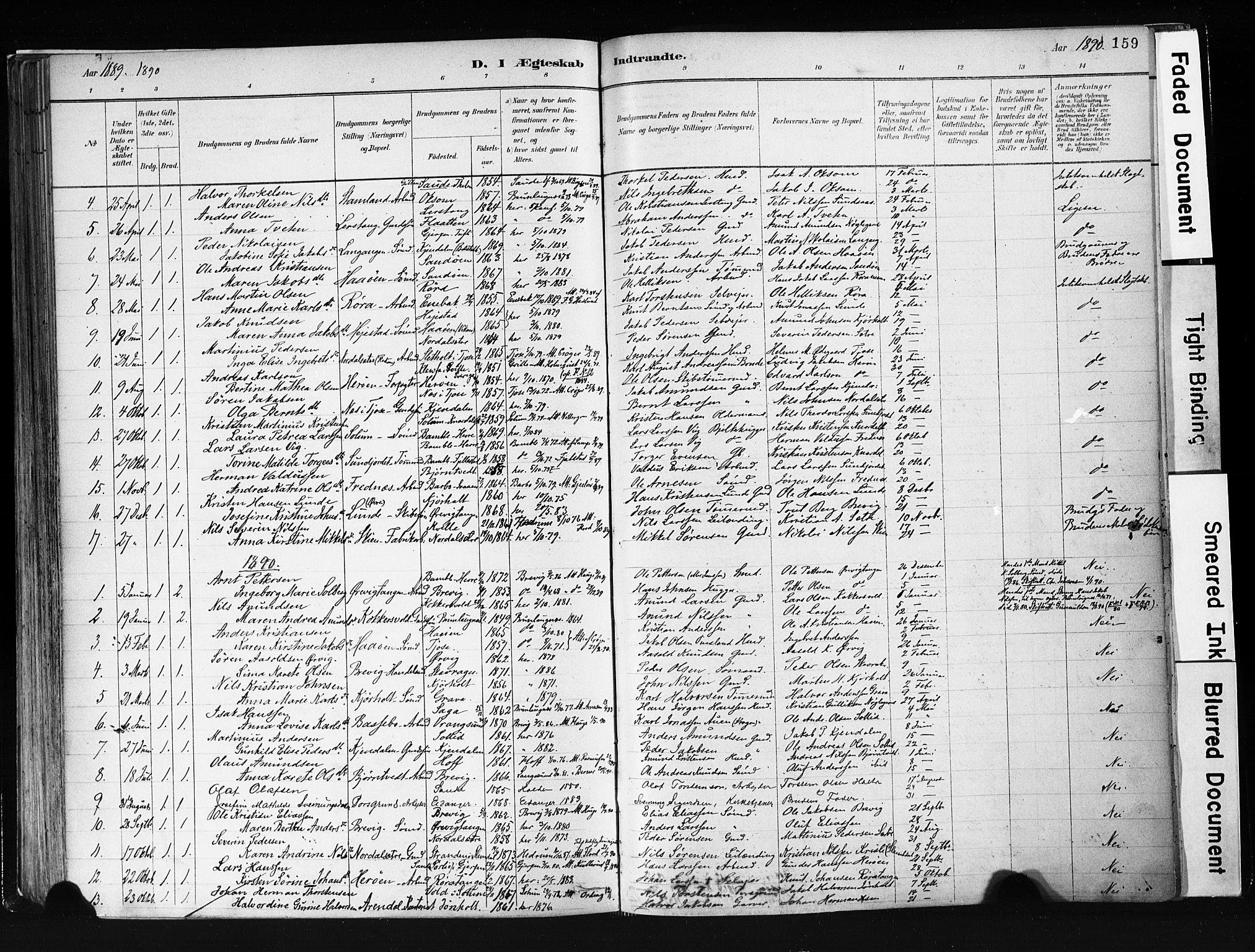 Eidanger kirkebøker, SAKO/A-261/F/Fa/L0012: Parish register (official) no. 12, 1879-1900, p. 159