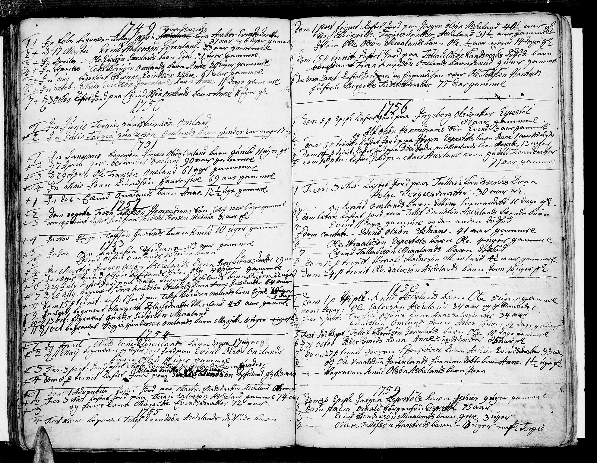 Åmli sokneprestkontor, AV/SAK-1111-0050/F/Fa/Fac/L0002: Parish register (official) no. A 2 /3, 1743-1775