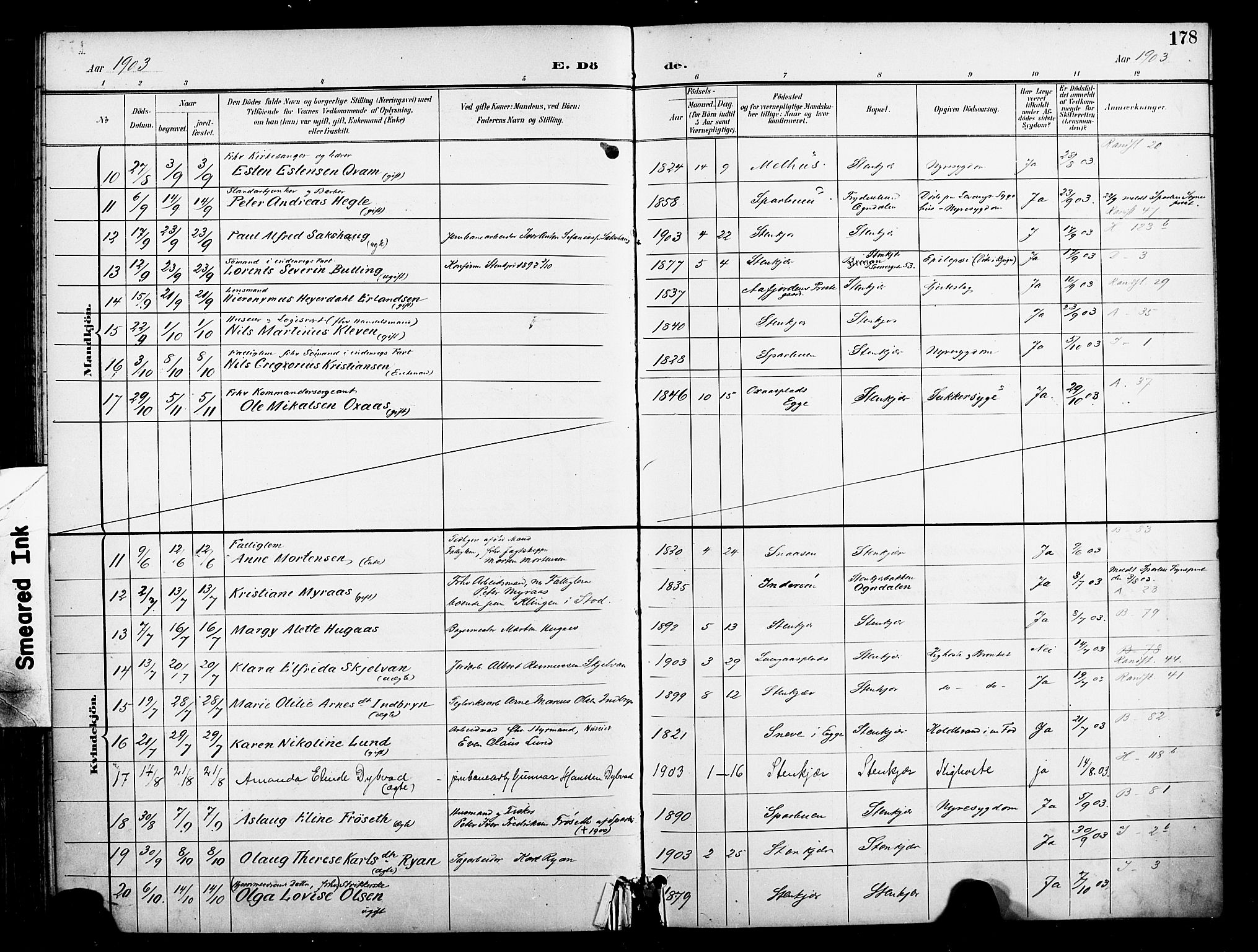 Ministerialprotokoller, klokkerbøker og fødselsregistre - Nord-Trøndelag, SAT/A-1458/739/L0372: Parish register (official) no. 739A04, 1895-1903, p. 178