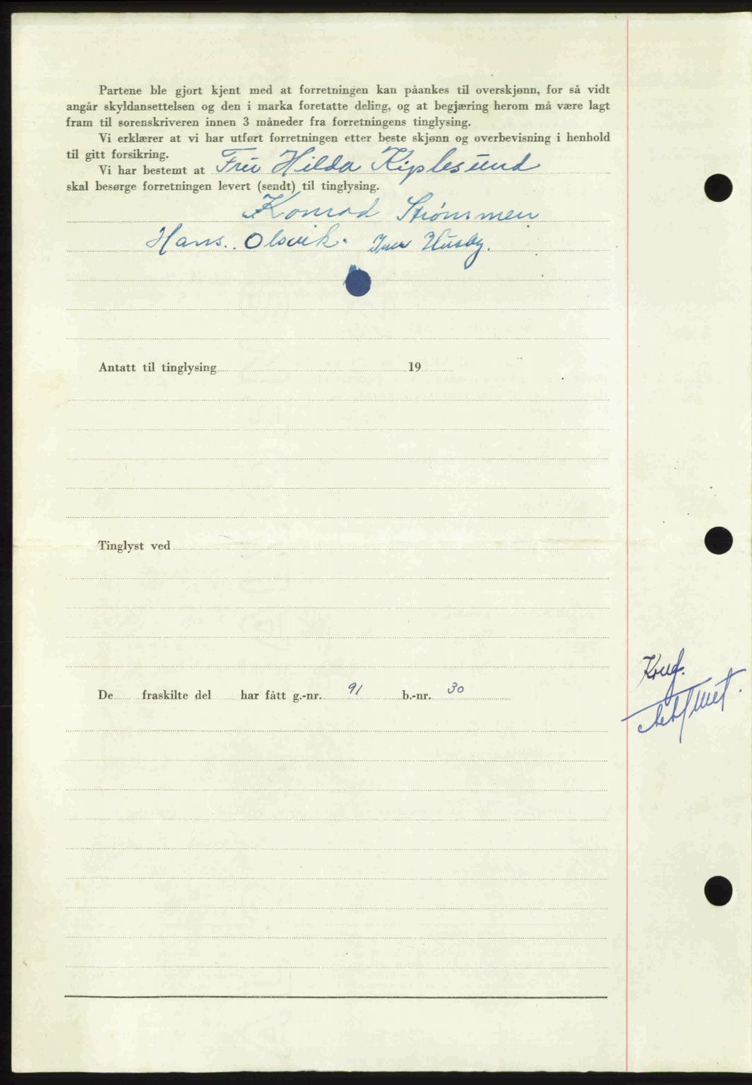 Nordmøre sorenskriveri, AV/SAT-A-4132/1/2/2Ca: Mortgage book no. A113, 1949-1950, Diary no: : 3678/1949