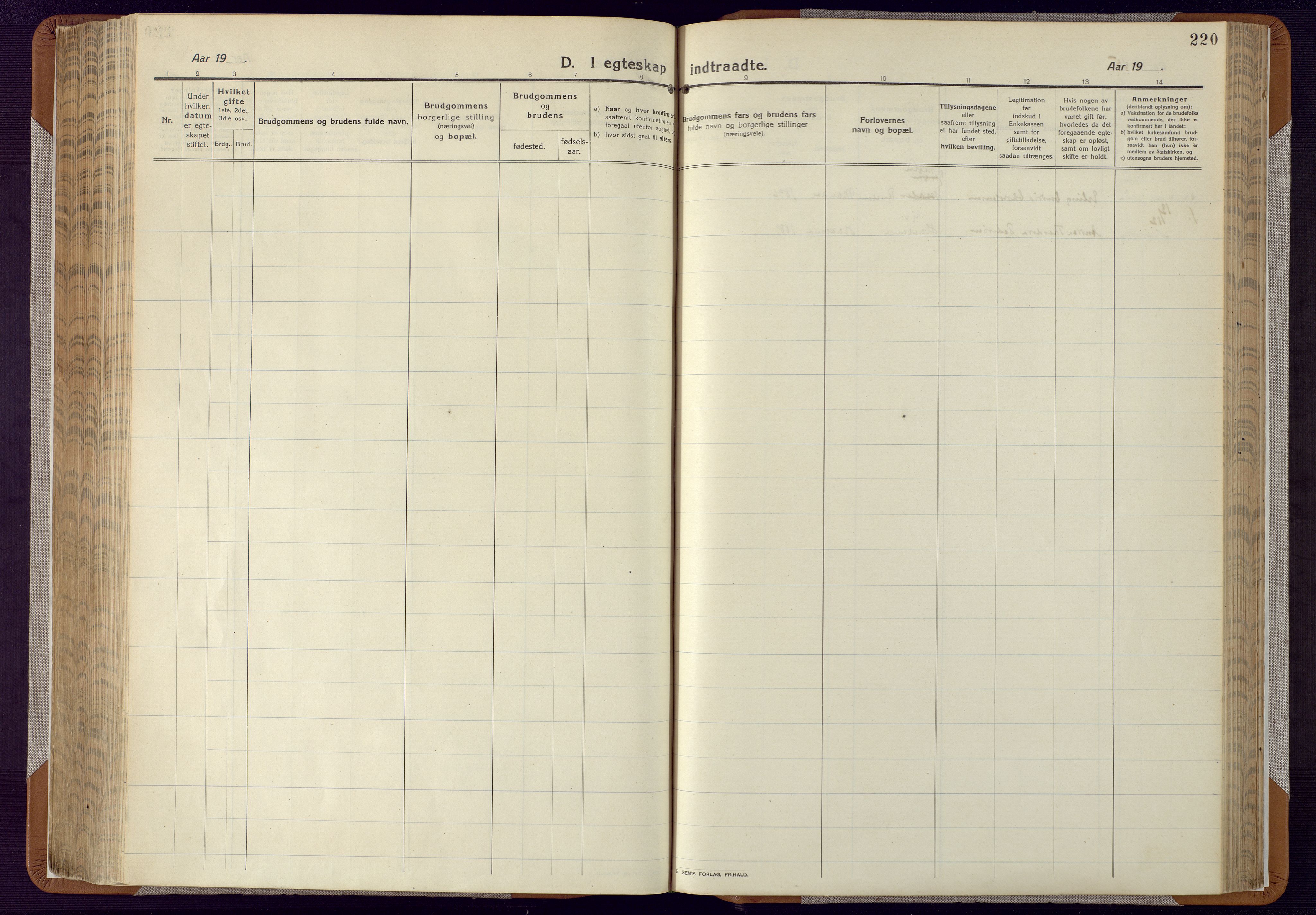 Mandal sokneprestkontor, AV/SAK-1111-0030/F/Fa/Faa/L0022: Parish register (official) no. A 22, 1913-1925, p. 220