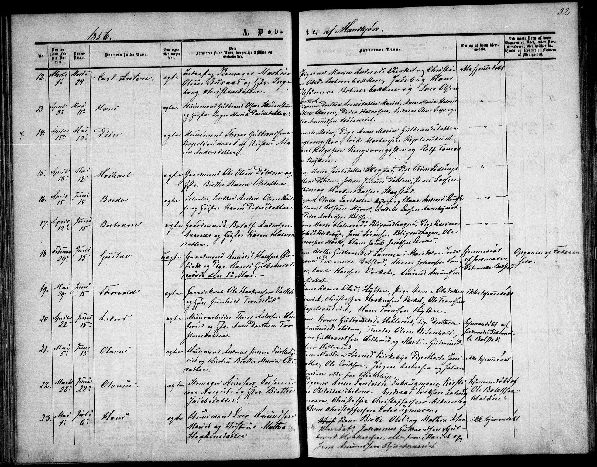 Nittedal prestekontor Kirkebøker, AV/SAO-A-10365a/F/Fa/L0005: Parish register (official) no. I 5, 1850-1862, p. 32