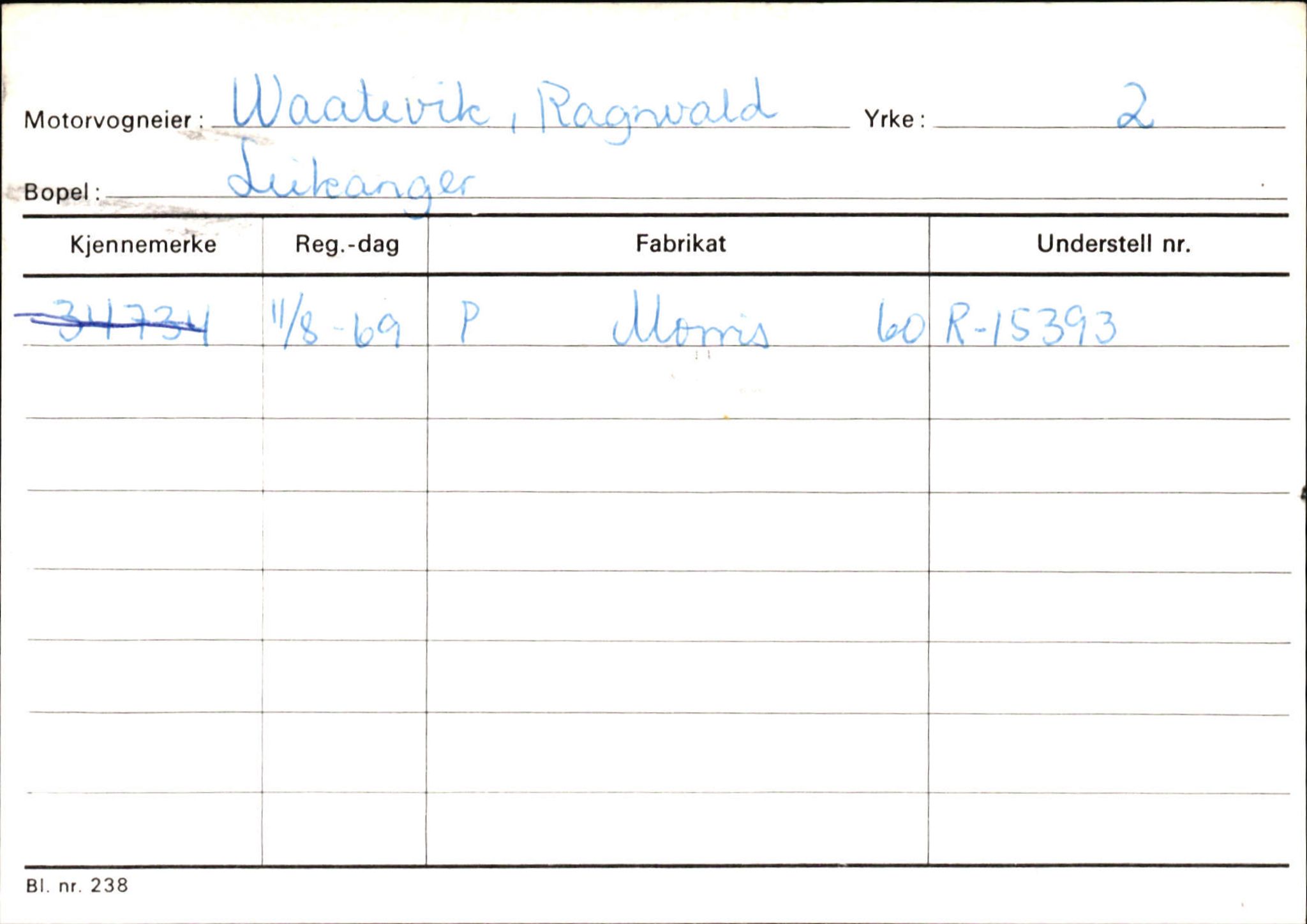 Statens vegvesen, Sogn og Fjordane vegkontor, AV/SAB-A-5301/4/F/L0126: Eigarregister Fjaler M-Å. Leikanger A-Å, 1945-1975, p. 2427