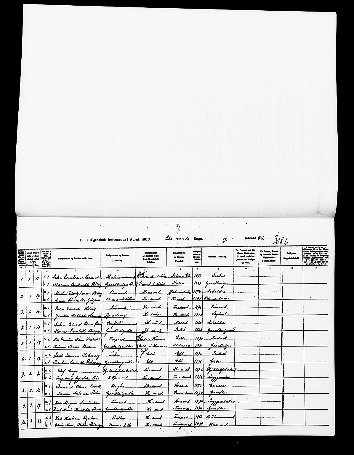 Ministerialprotokoller, klokkerbøker og fødselsregistre - Møre og Romsdal, AV/SAT-A-1454/572/L0859: Parish register (official) no. 572D03, 1903-1916