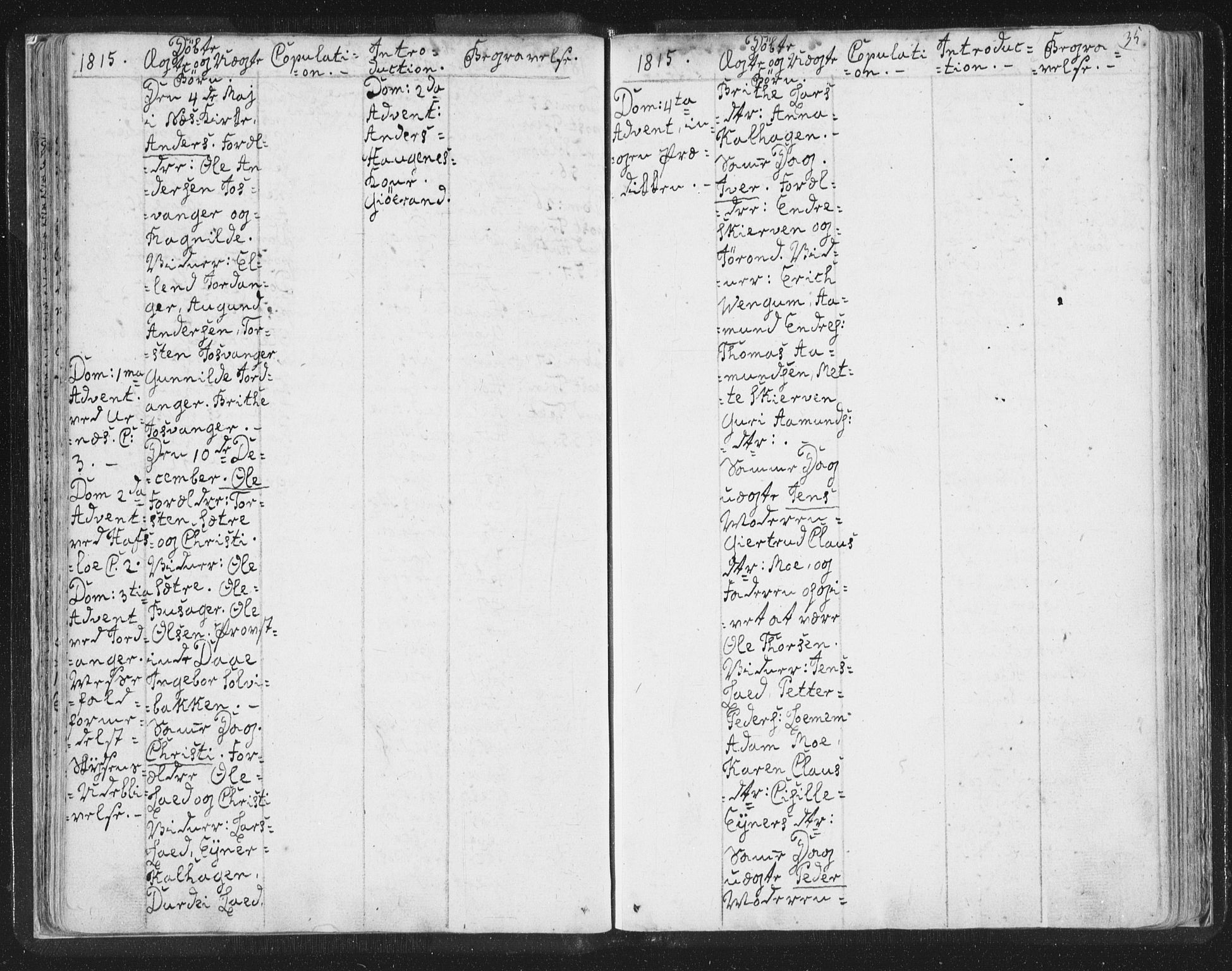 Hafslo sokneprestembete, SAB/A-80301/H/Haa/Haaa/L0003: Parish register (official) no. A 3, 1807-1821, p. 35