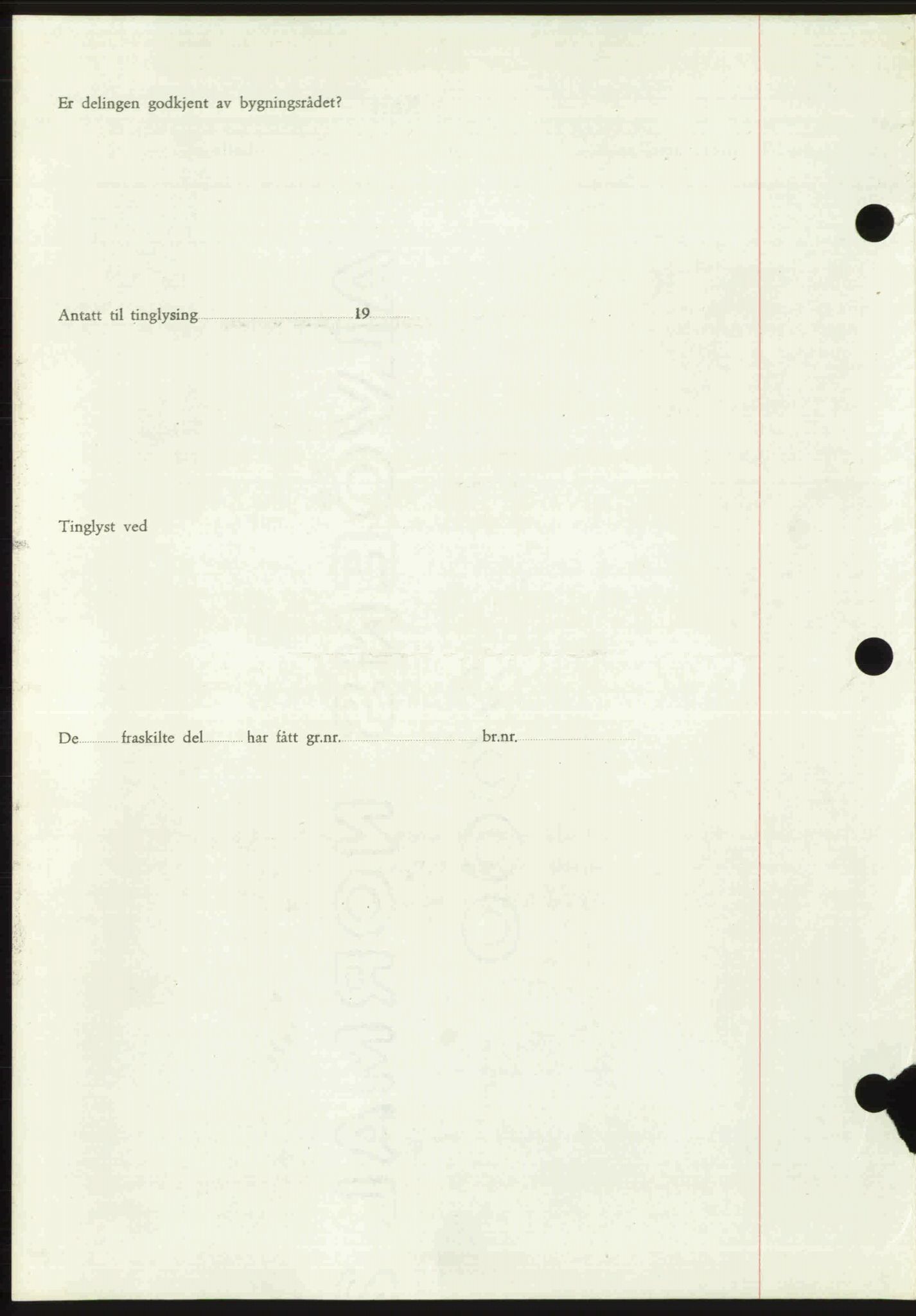 Toten tingrett, SAH/TING-006/H/Hb/Hbc/L0020: Mortgage book no. Hbc-20, 1948-1948, Diary no: : 3509/1948