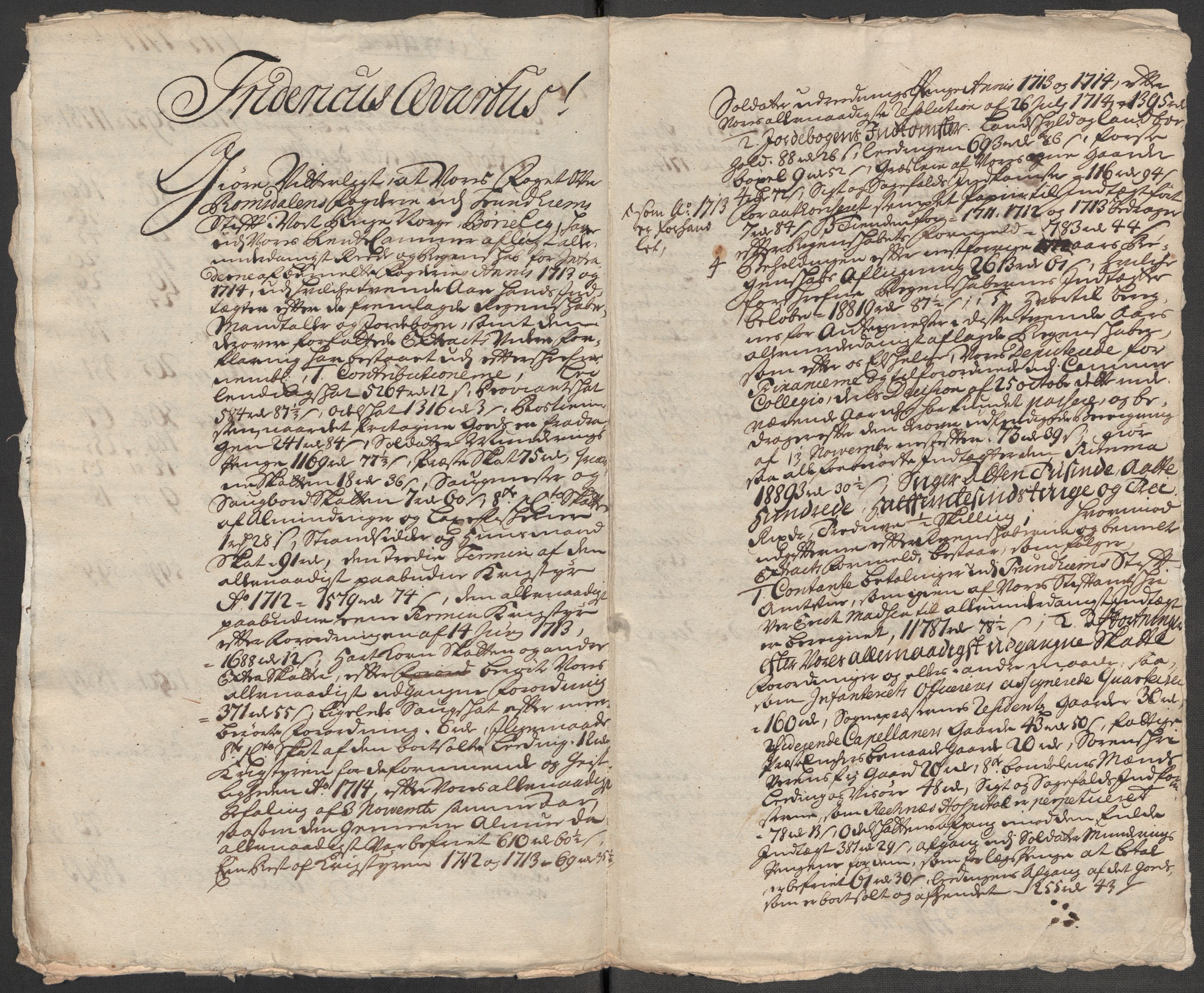 Rentekammeret inntil 1814, Reviderte regnskaper, Fogderegnskap, AV/RA-EA-4092/R55/L3662: Fogderegnskap Romsdal, 1713-1714, p. 644