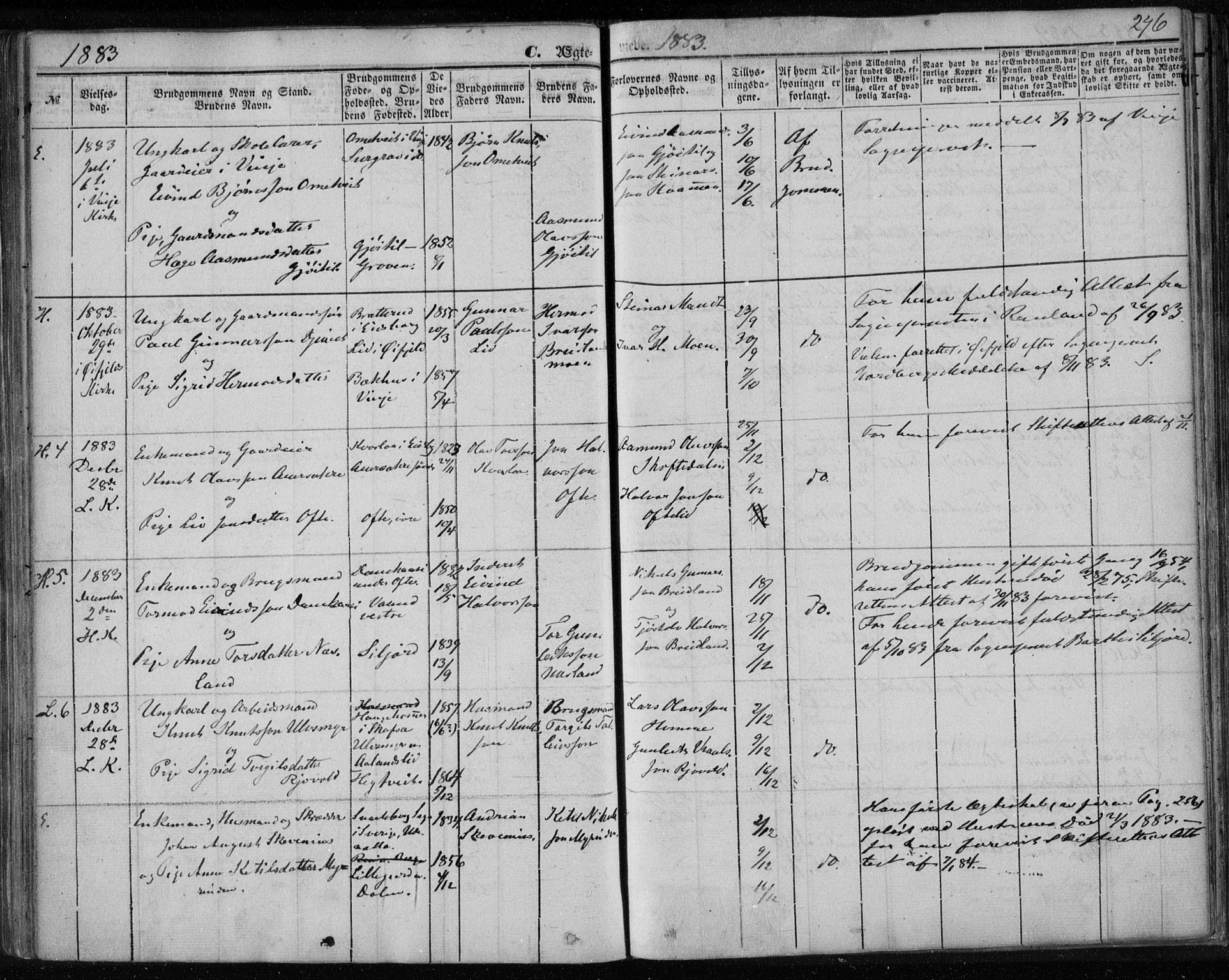 Lårdal kirkebøker, SAKO/A-284/F/Fa/L0006: Parish register (official) no. I 6, 1861-1886, p. 276