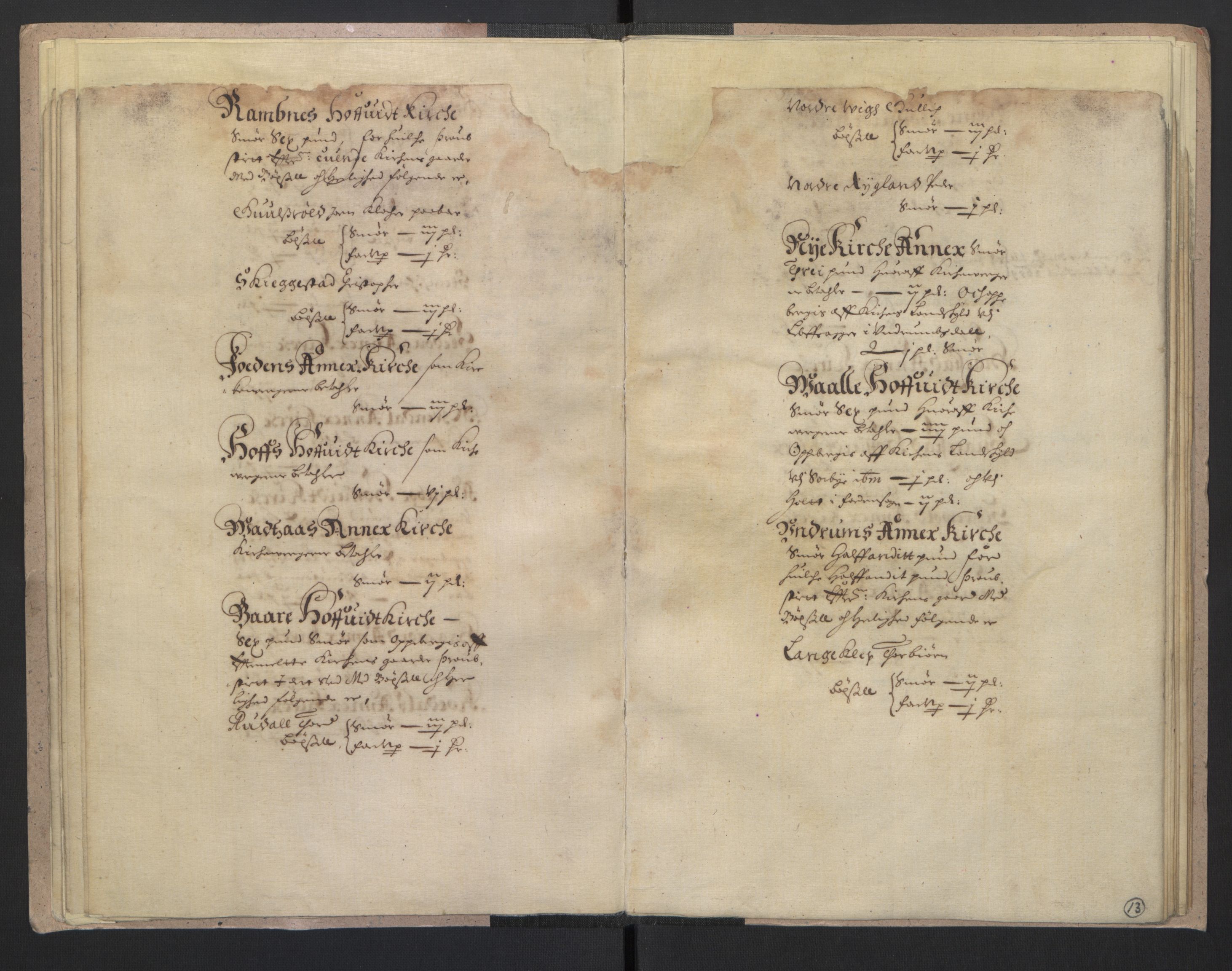 Rentekammeret inntil 1814, Realistisk ordnet avdeling, RA/EA-4070/L/L0014/0003: Tønsberg lagdømme. Tønsberg len: / Tønsberg prostis jordebok, 1661, p. 12b-13a