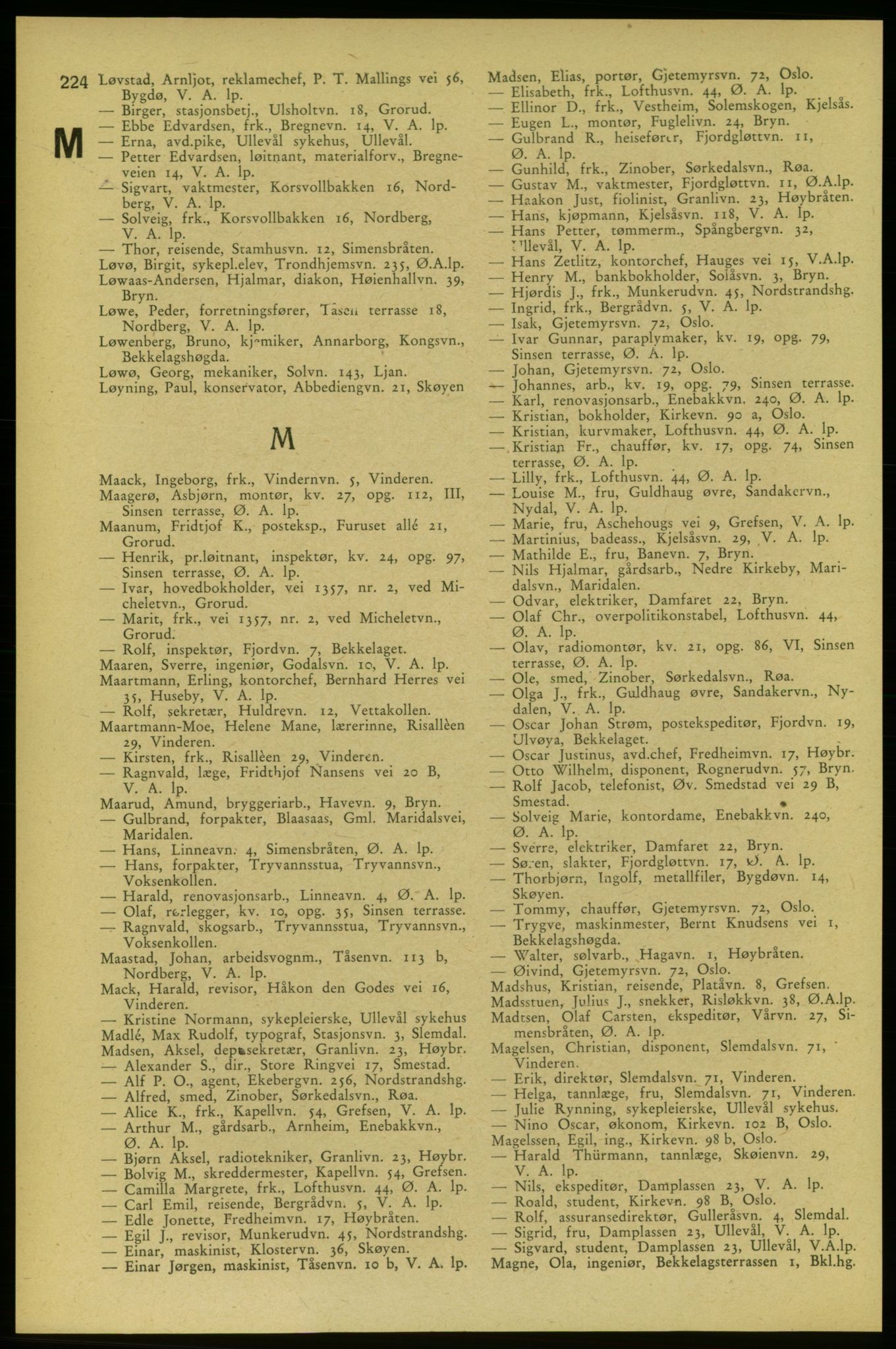 Aker adressebok/adressekalender, PUBL/001/A/006: Aker adressebok, 1937-1938, p. 224