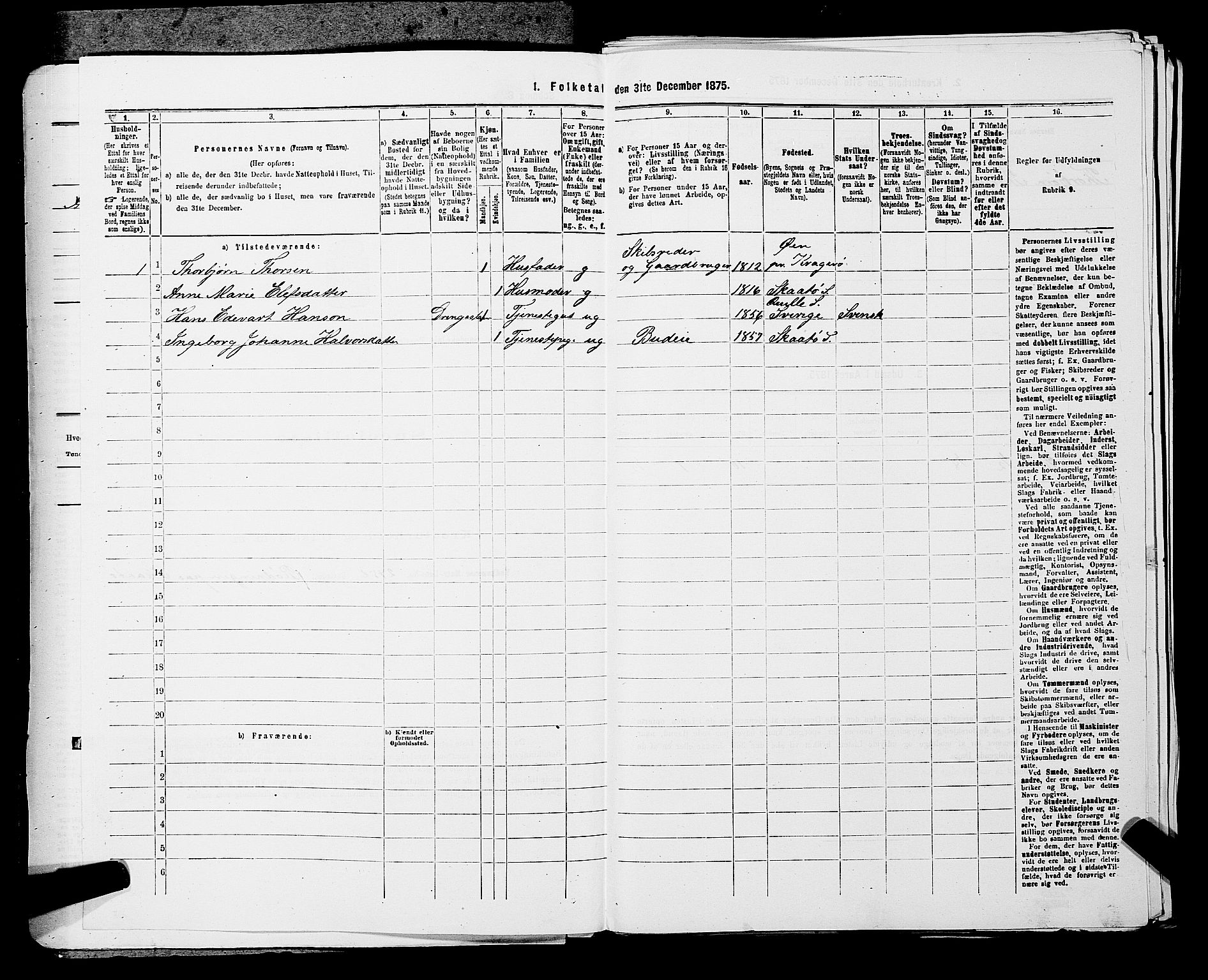 SAKO, 1875 census for 0816P Sannidal, 1875, p. 2023