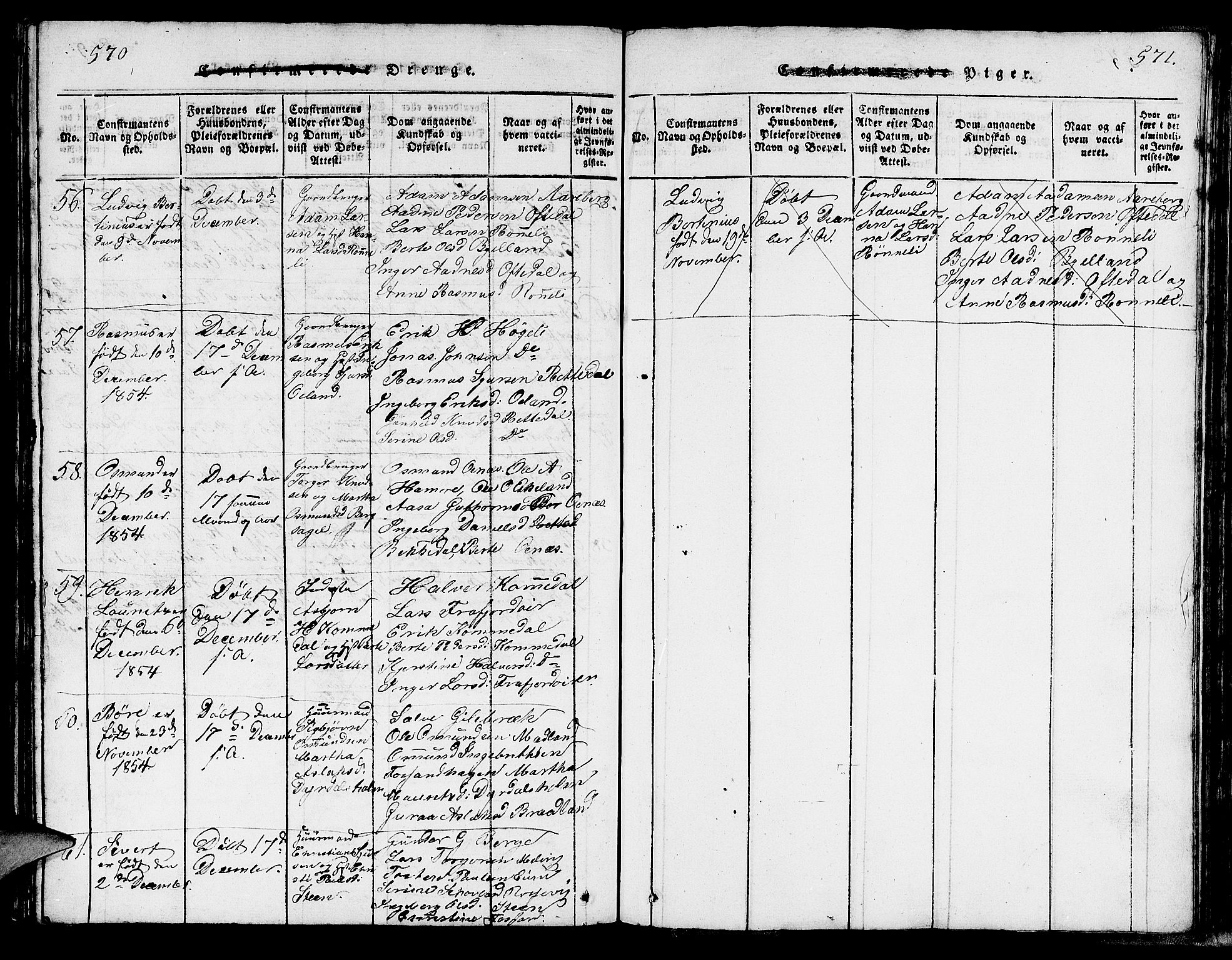 Strand sokneprestkontor, SAST/A-101828/H/Ha/Hab/L0002: Parish register (copy) no. B 2, 1816-1854, p. 570-571