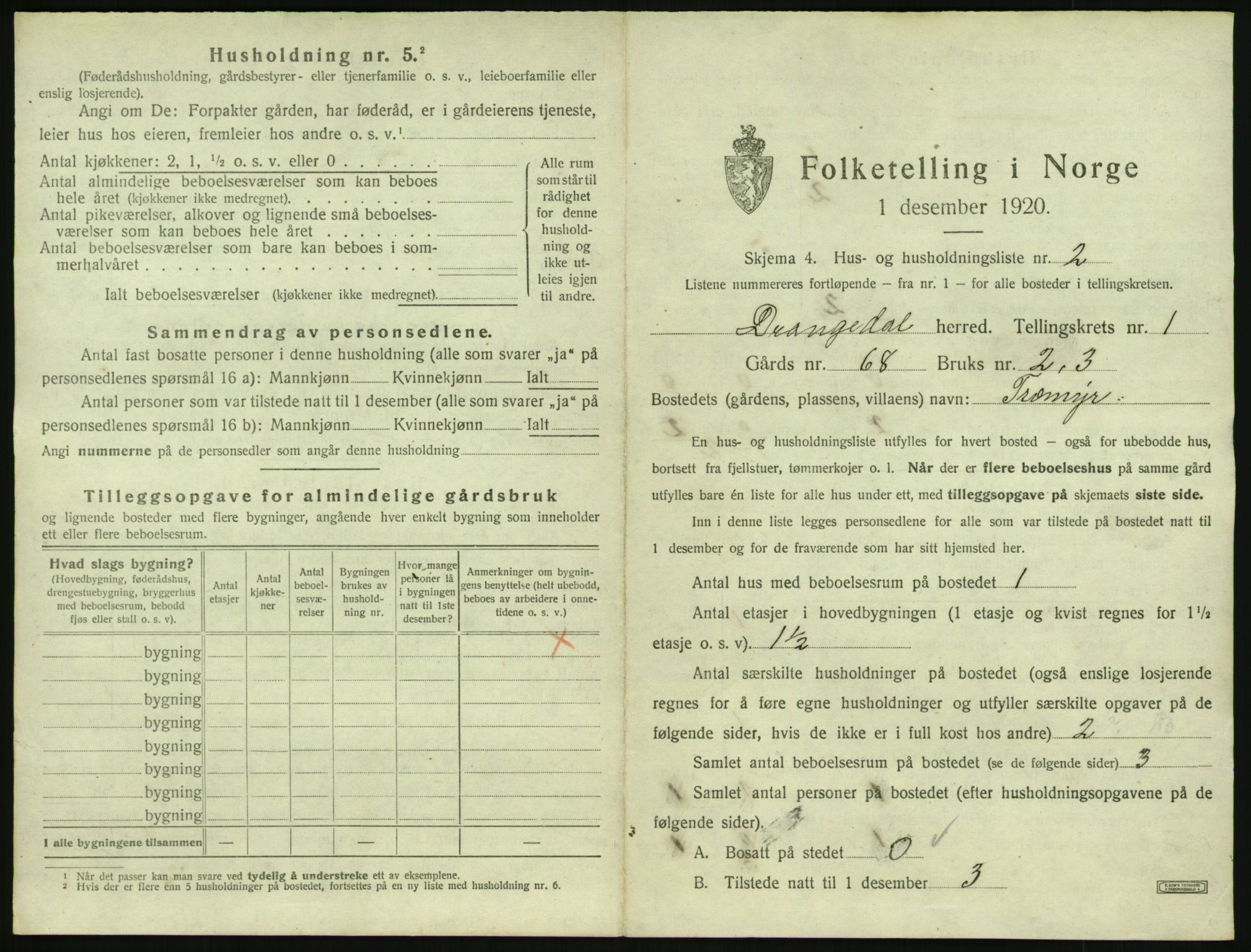 SAKO, 1920 census for Drangedal, 1920, p. 77