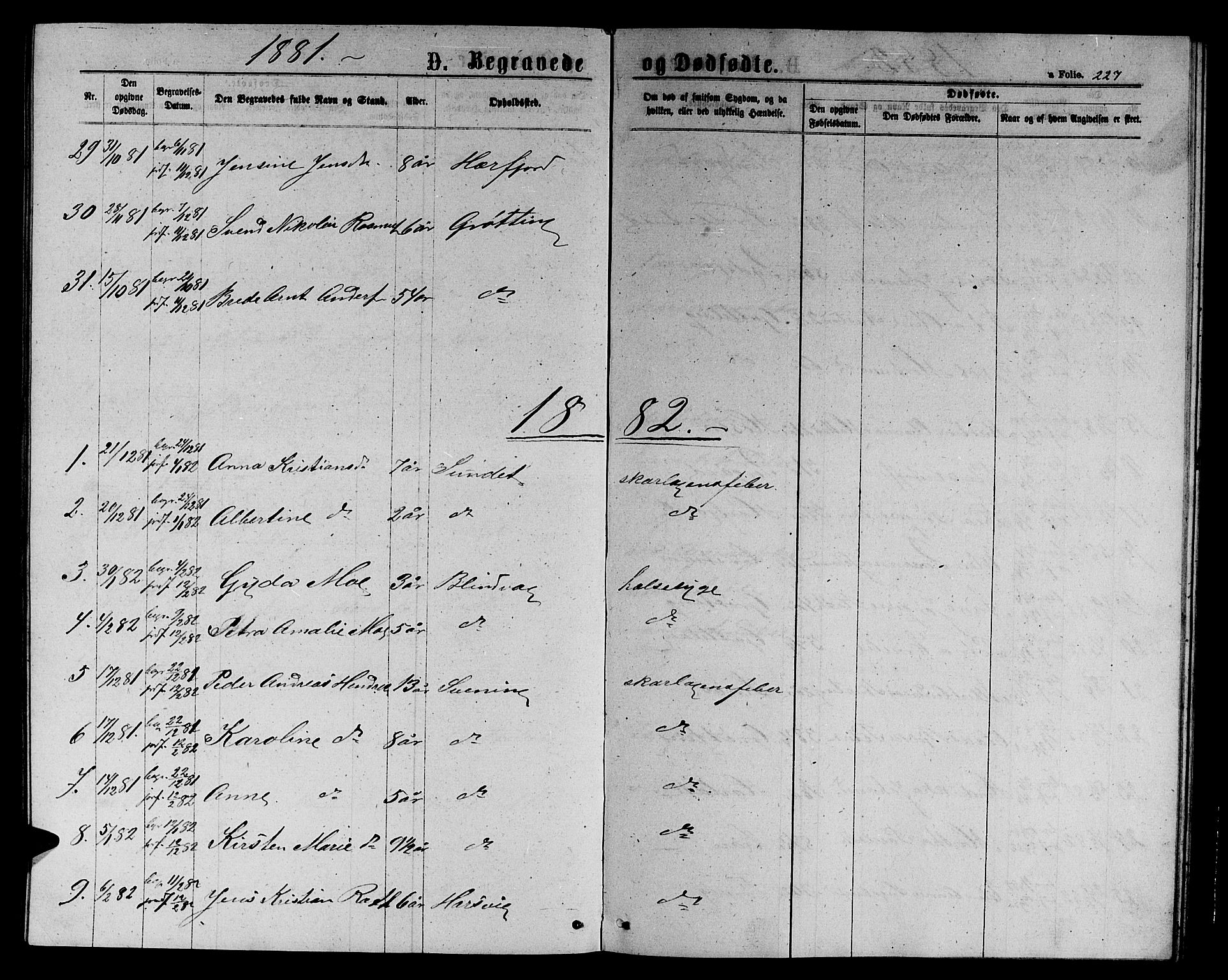 Ministerialprotokoller, klokkerbøker og fødselsregistre - Sør-Trøndelag, SAT/A-1456/656/L0695: Parish register (copy) no. 656C01, 1867-1889, p. 227