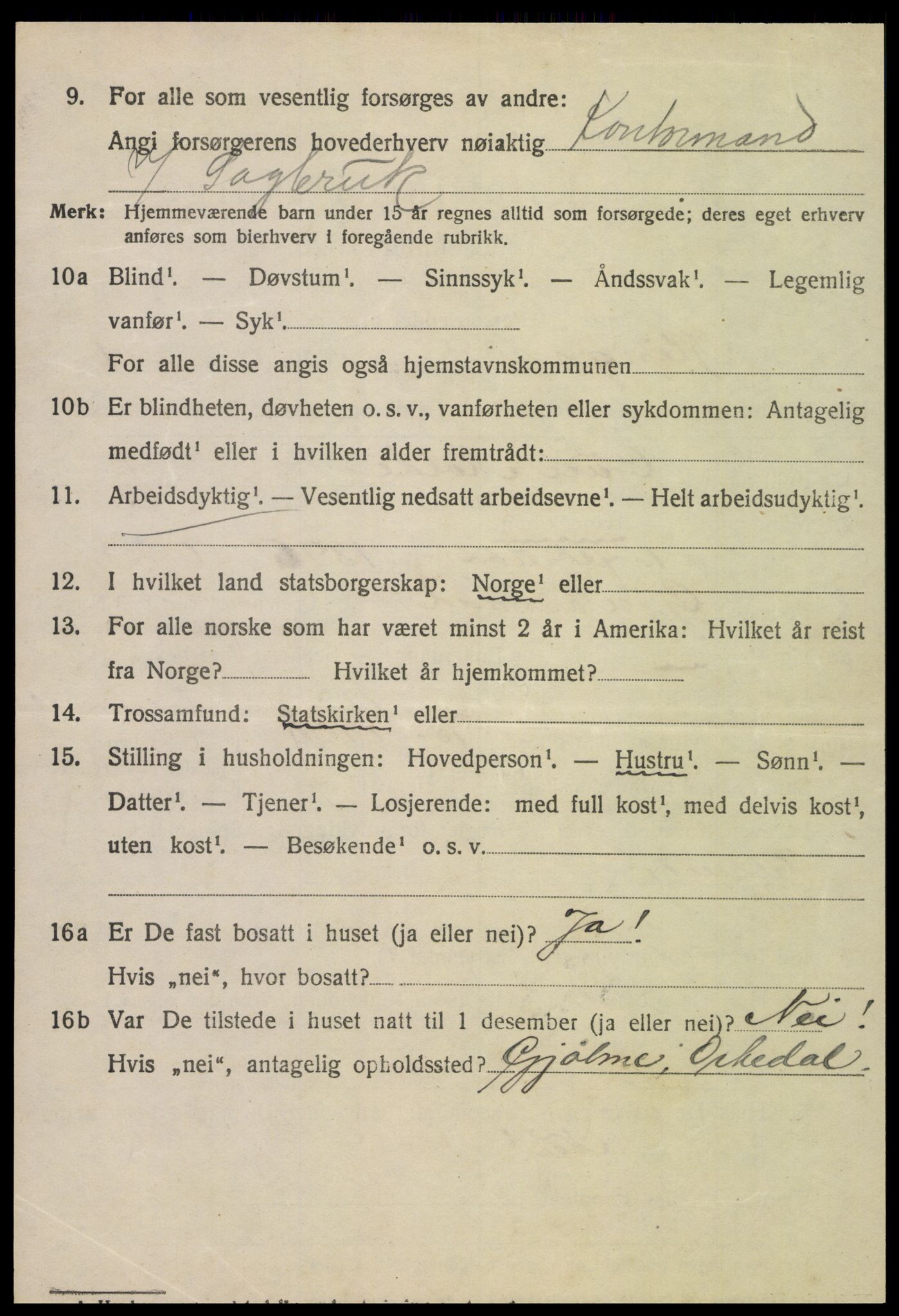 SAT, 1920 census for Klinga, 1920, p. 1398