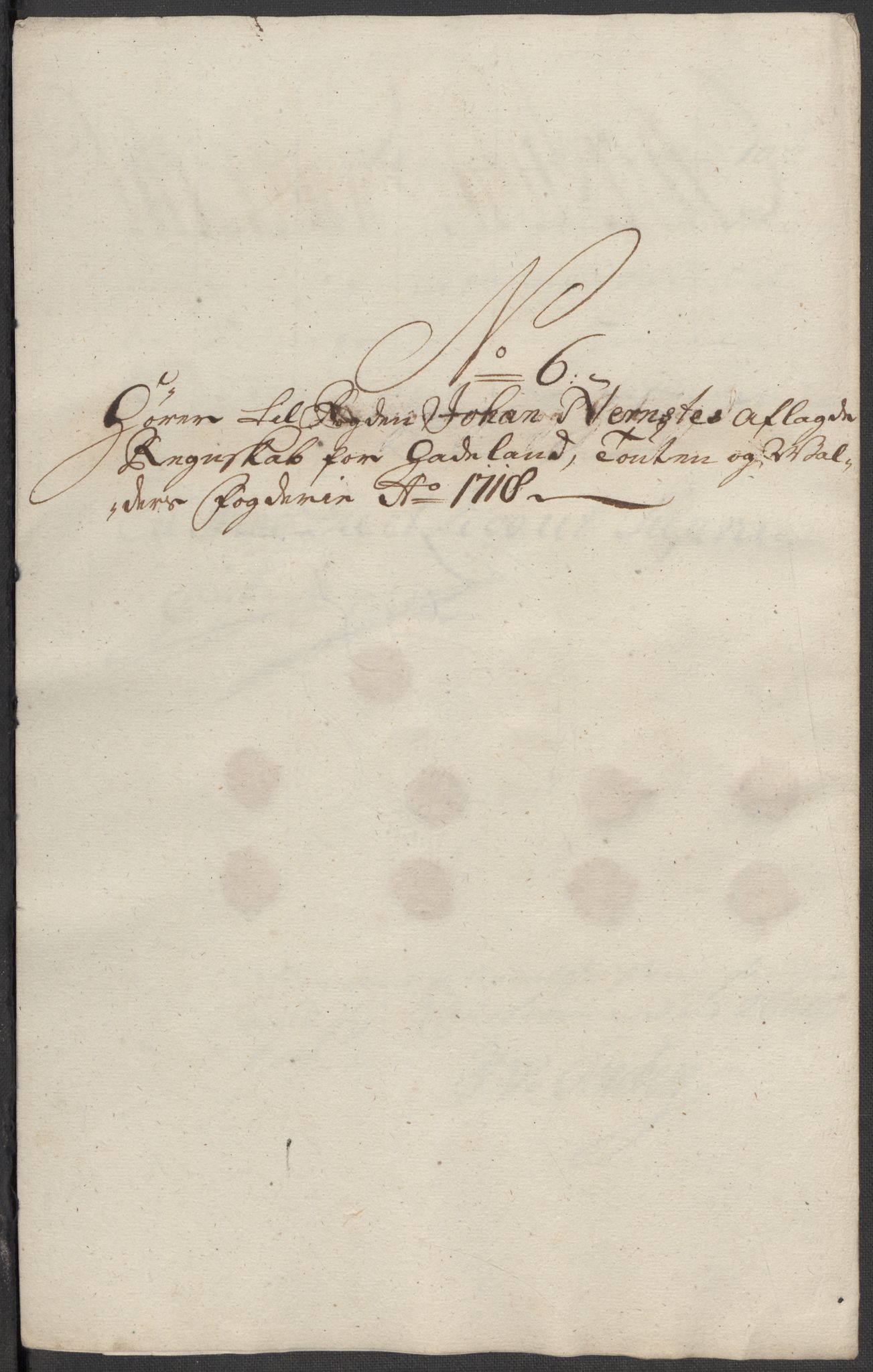 Rentekammeret inntil 1814, Reviderte regnskaper, Fogderegnskap, AV/RA-EA-4092/R18/L1320: Fogderegnskap Hadeland, Toten og Valdres, 1718, p. 17