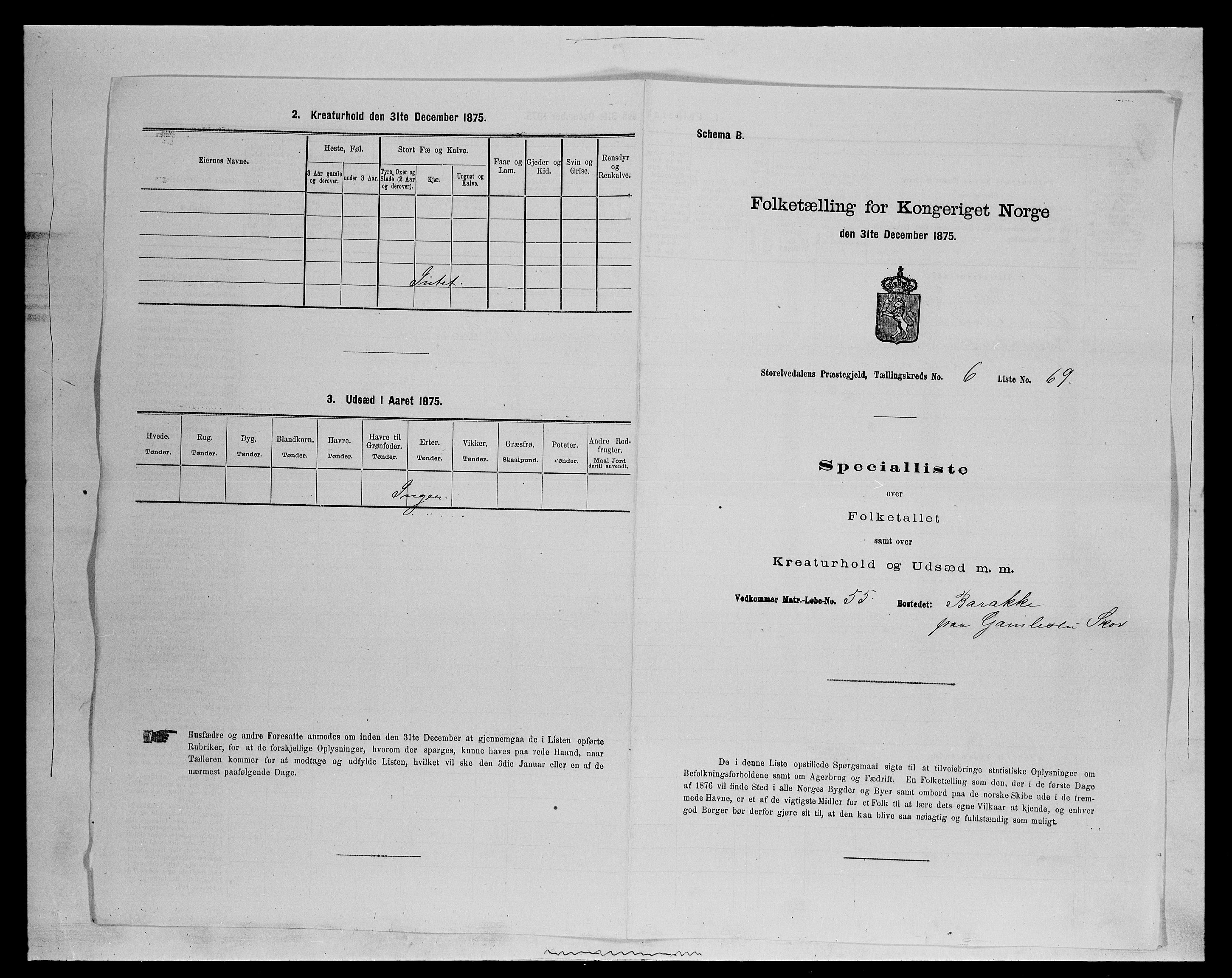 SAH, 1875 census for 0430P Stor-Elvdal, 1875, p. 808