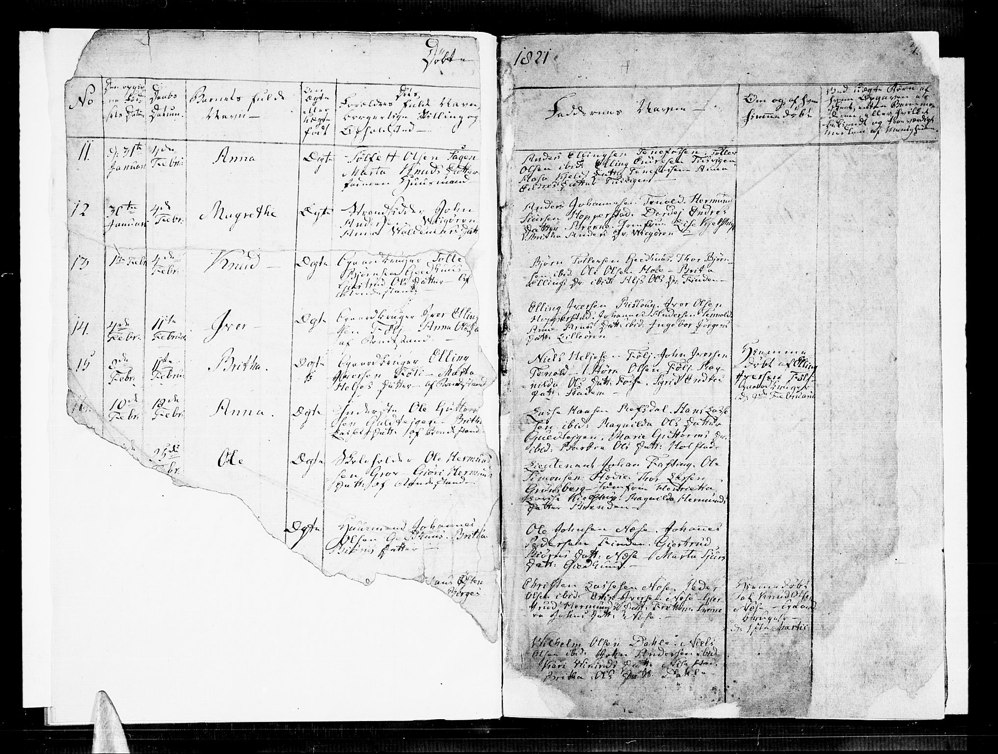 Vik sokneprestembete, SAB/A-81501: Parish register (official) no. A 6, 1821-1831, p. 3-4