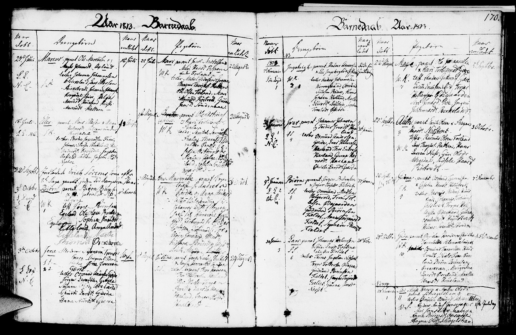 Vikedal sokneprestkontor, SAST/A-101840/01/IV: Parish register (official) no. A 2, 1779-1817, p. 170