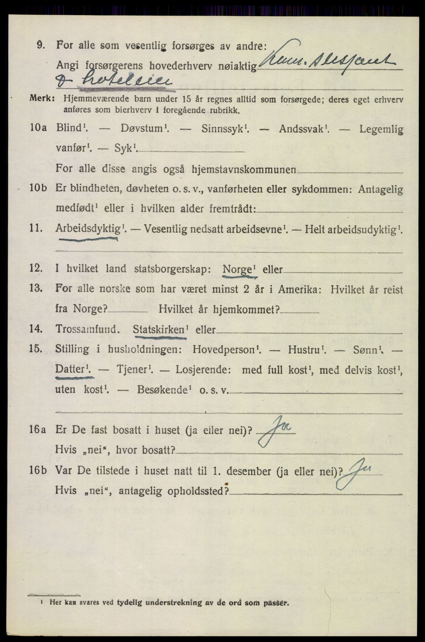 SAH, 1920 census for Engerdal, 1920, p. 1520