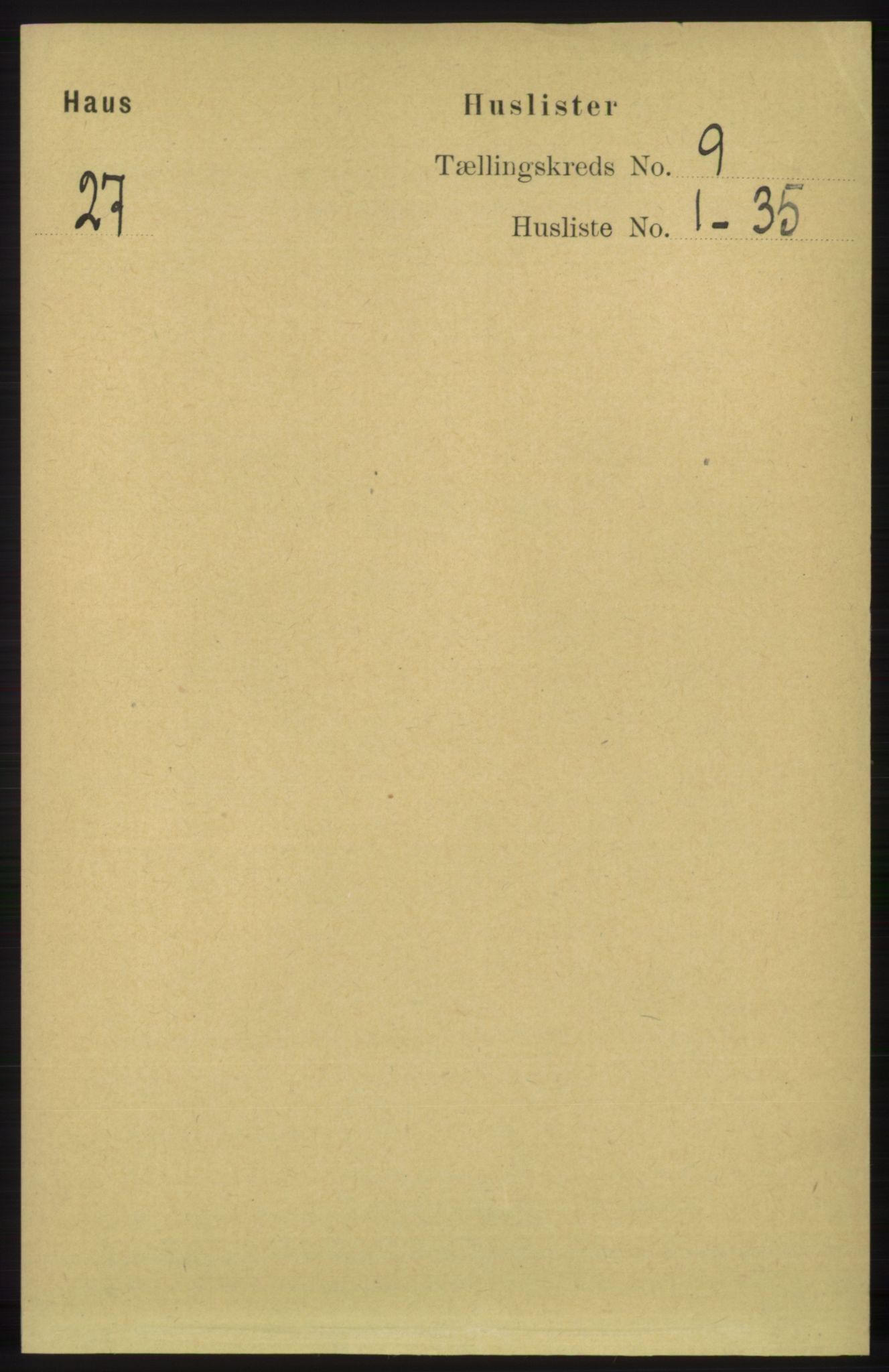 RA, 1891 census for 1250 Haus, 1891, p. 3505
