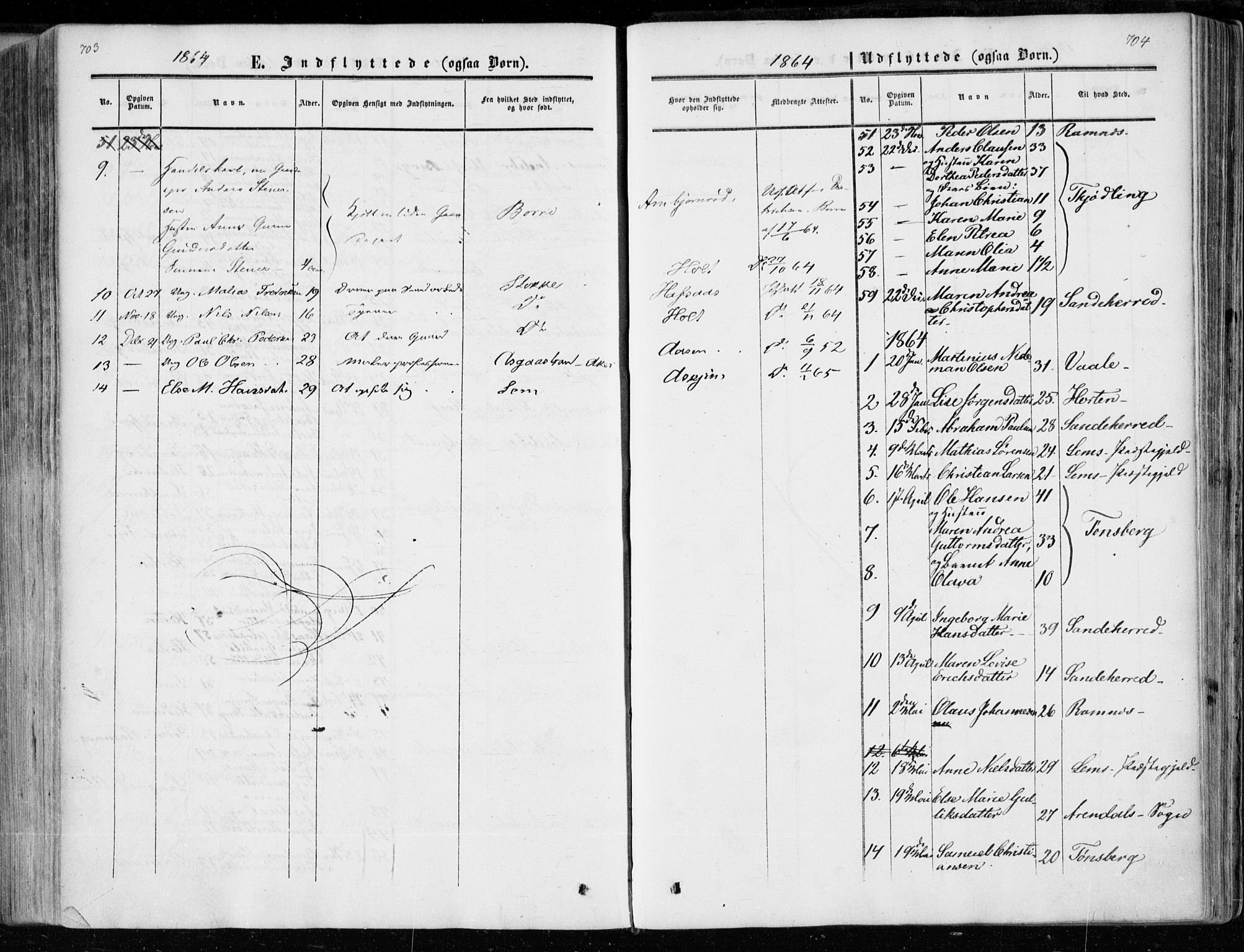 Andebu kirkebøker, SAKO/A-336/F/Fa/L0005: Parish register (official) no. 5, 1857-1870, p. 703-704