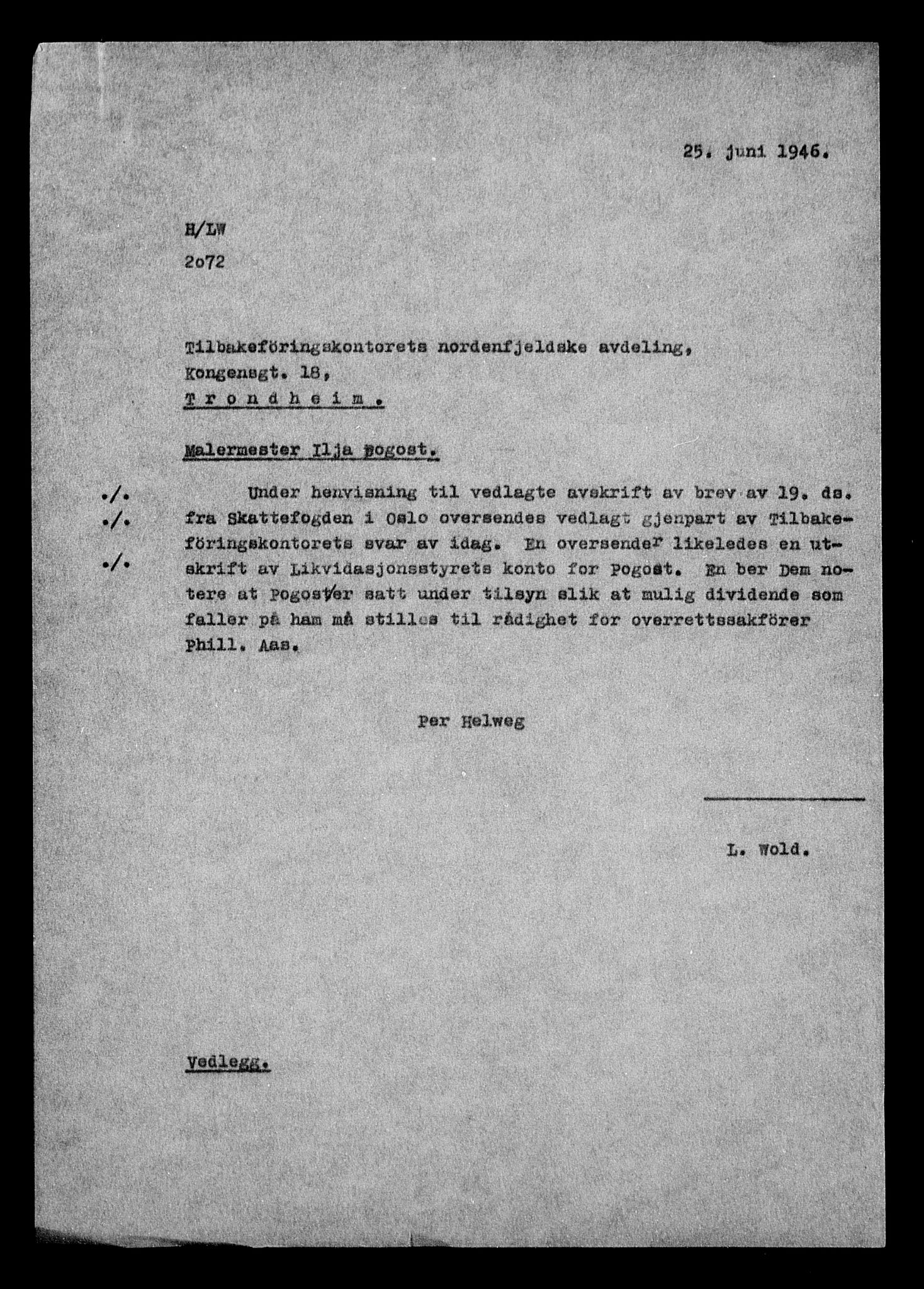 Justisdepartementet, Tilbakeføringskontoret for inndratte formuer, AV/RA-S-1564/H/Hc/Hcc/L0970: --, 1945-1947, p. 26