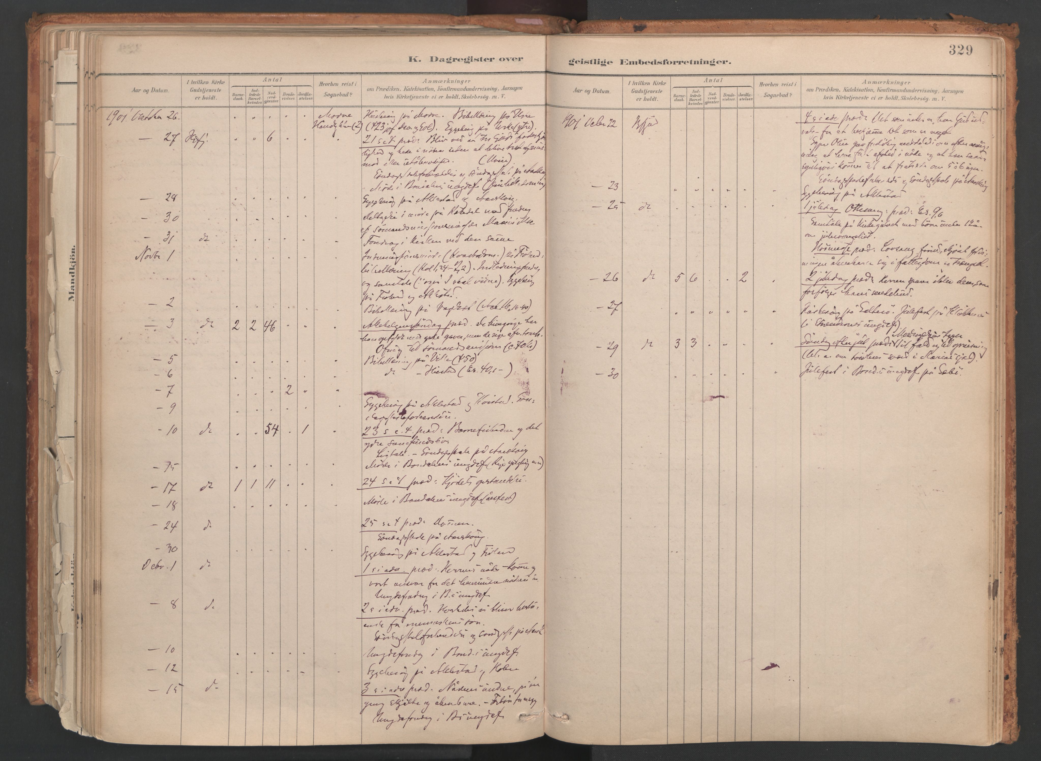 Ministerialprotokoller, klokkerbøker og fødselsregistre - Møre og Romsdal, SAT/A-1454/515/L0211: Parish register (official) no. 515A07, 1886-1910, p. 329