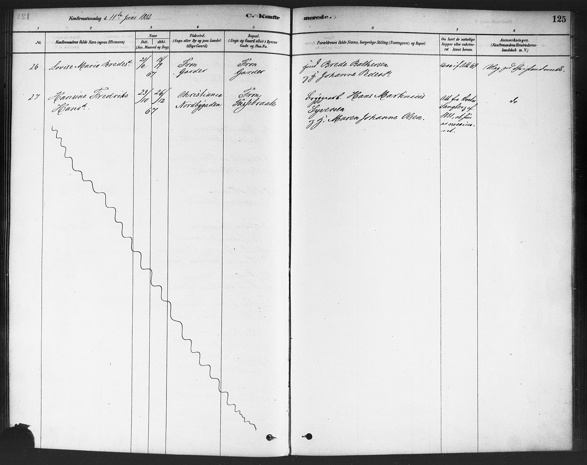 Drøbak prestekontor Kirkebøker, AV/SAO-A-10142a/F/Fc/L0002: Parish register (official) no. III 2, 1878-1891, p. 125