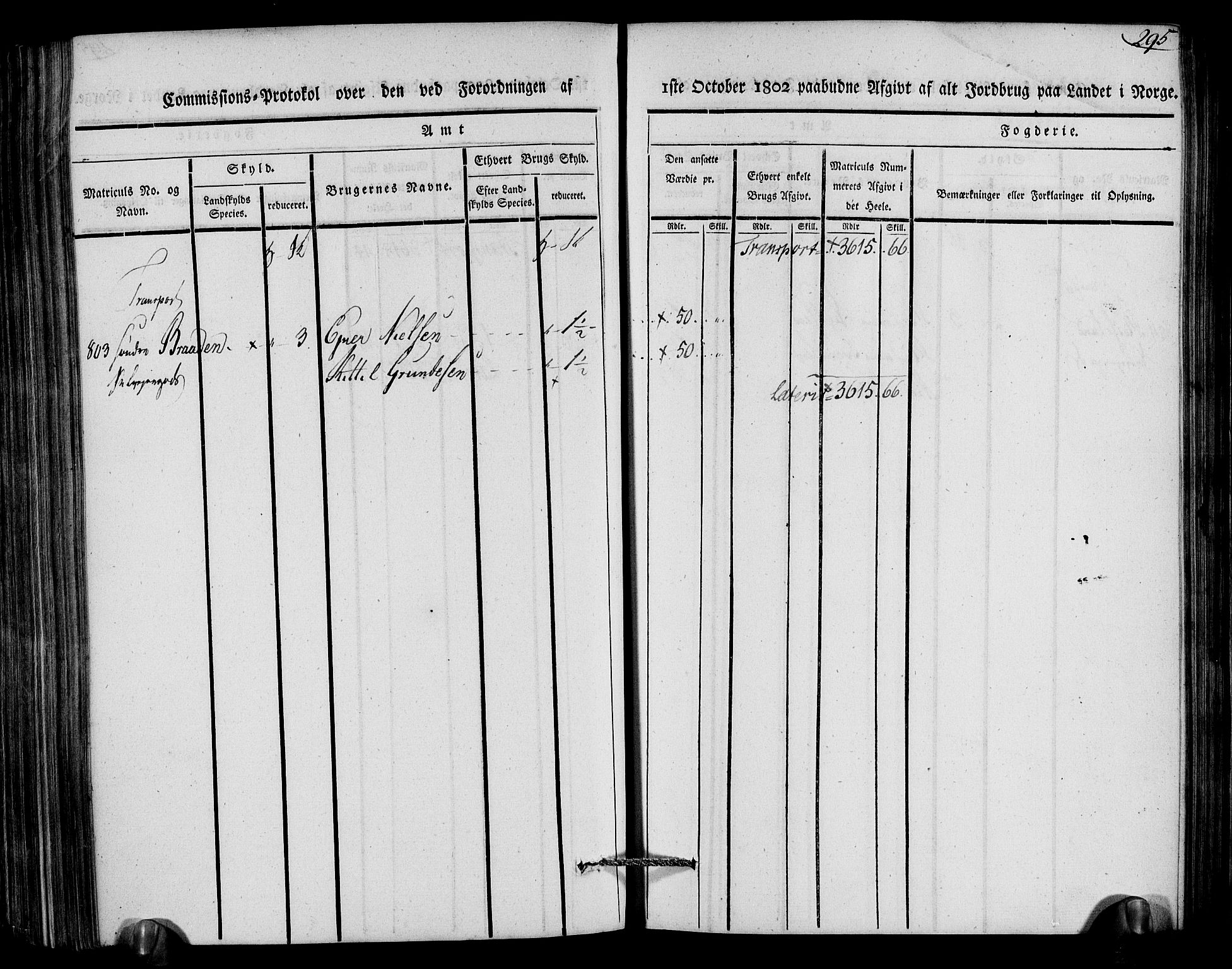 Rentekammeret inntil 1814, Realistisk ordnet avdeling, AV/RA-EA-4070/N/Ne/Nea/L0079: Nedenes fogderi. Kommisjonsprotokoll "Nr. 2", for Strengereid skipreide, 1803, p. 284