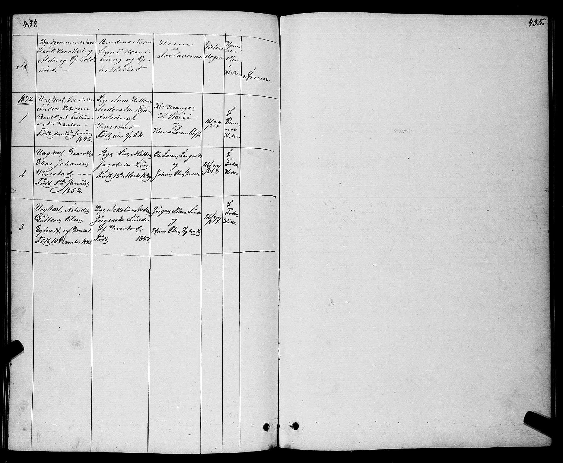 Ramnes kirkebøker, AV/SAKO-A-314/G/Gc/L0001: Parish register (copy) no. III 1, 1869-1903, p. 434-435