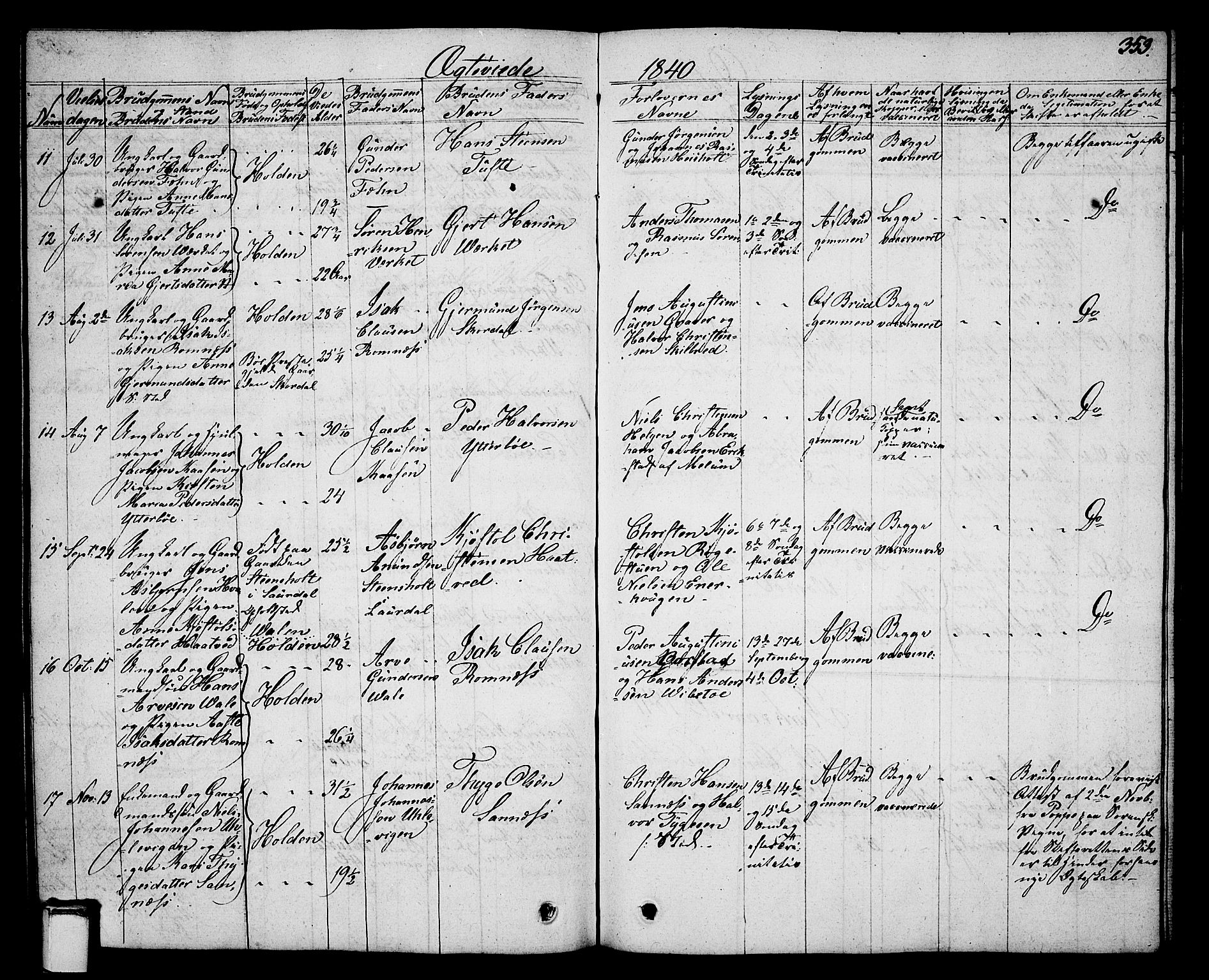 Holla kirkebøker, AV/SAKO-A-272/G/Ga/L0002: Parish register (copy) no. I 2, 1830-1848, p. 353