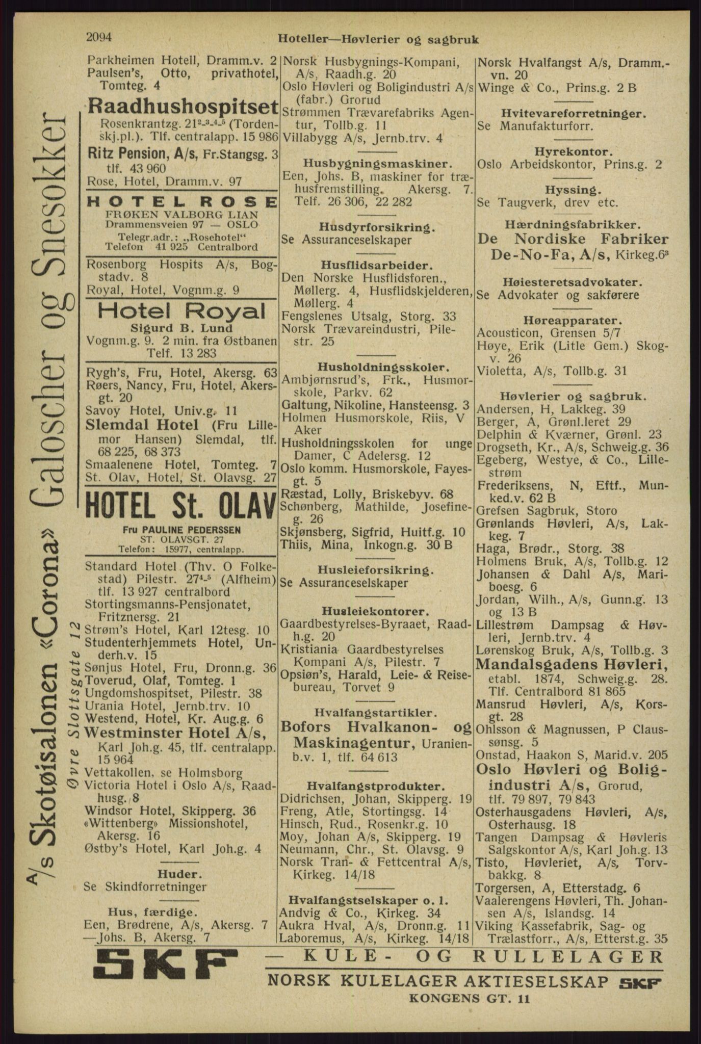 Kristiania/Oslo adressebok, PUBL/-, 1929, p. 2094