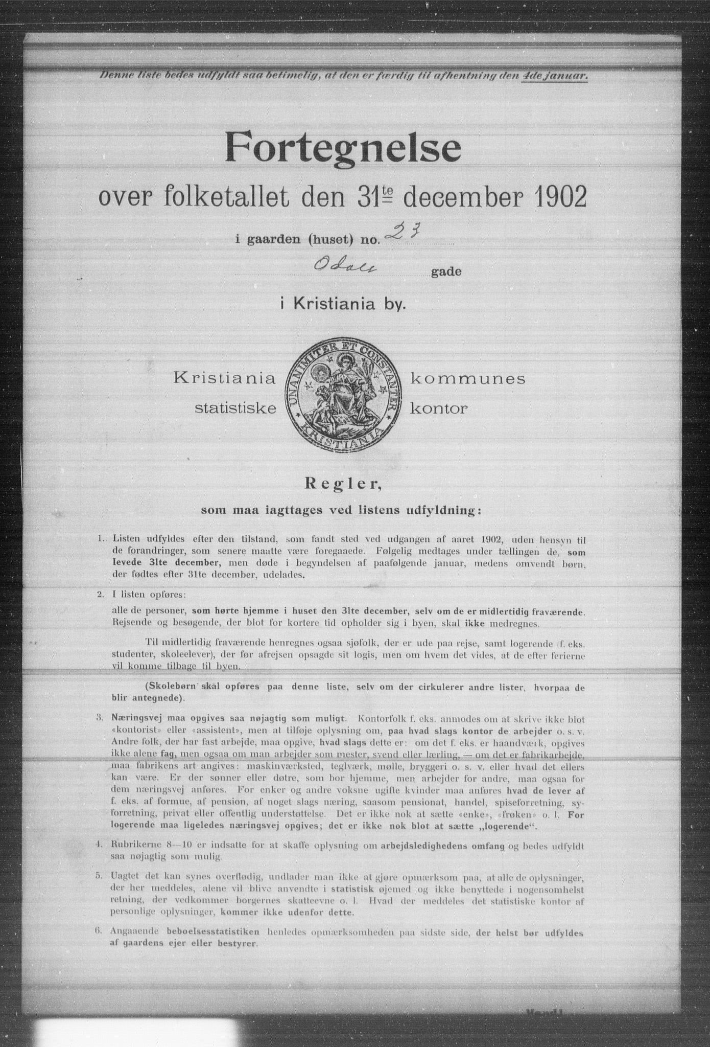 OBA, Municipal Census 1902 for Kristiania, 1902, p. 14183