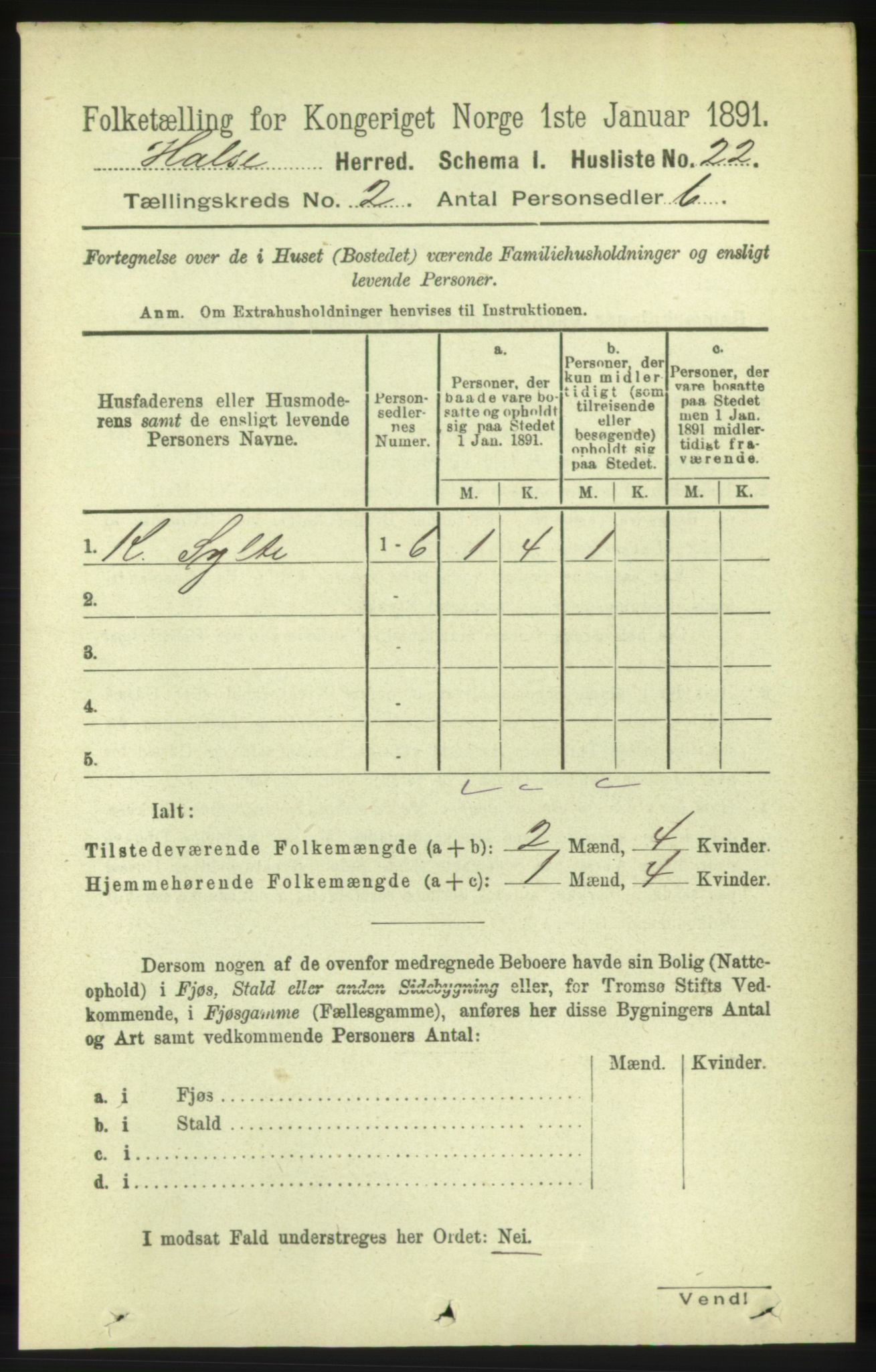 RA, 1891 census for 1571 Halsa, 1891, p. 236