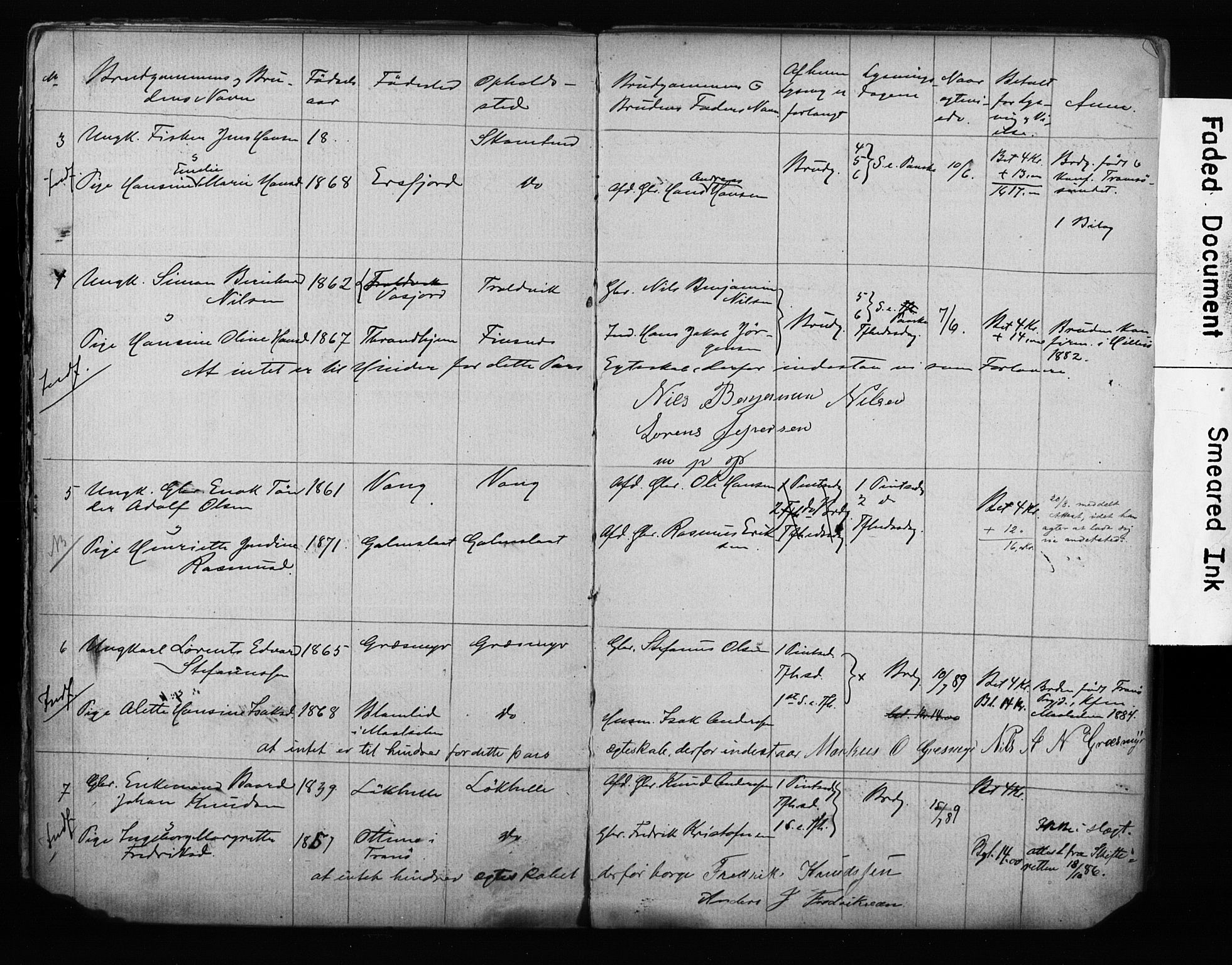 Lenvik sokneprestembete, AV/SATØ-S-1310/I/Ie/L0095: Banns register no. 95, 1868-1890