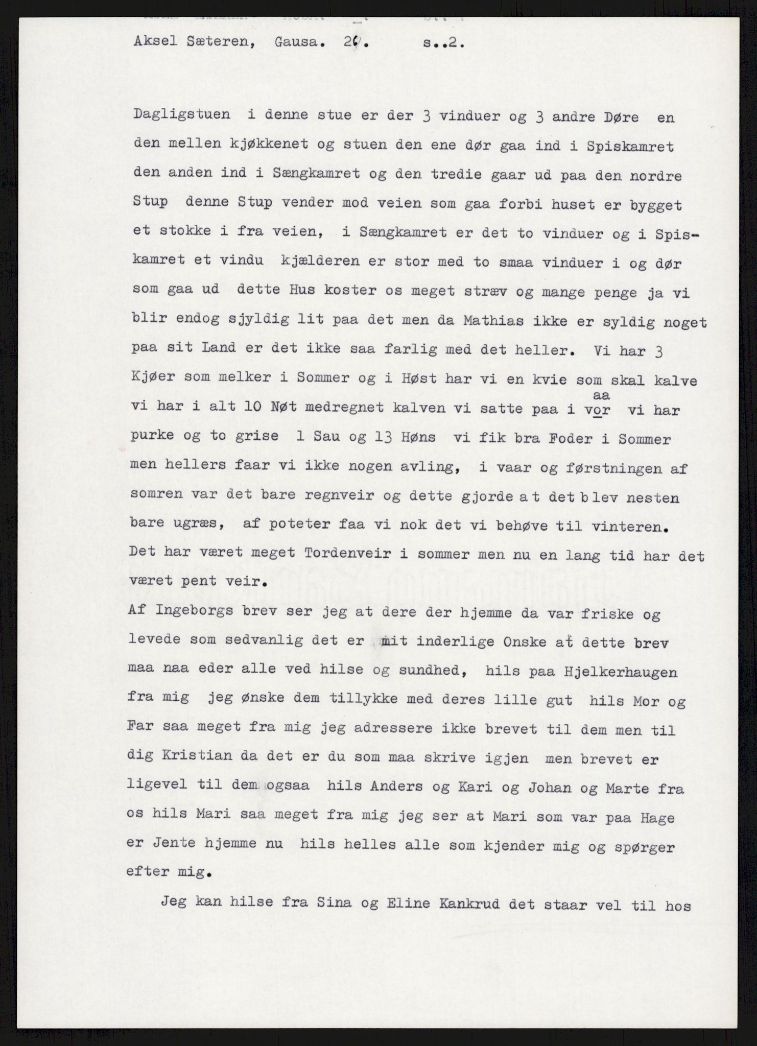 Samlinger til kildeutgivelse, Amerikabrevene, AV/RA-EA-4057/F/L0015: Innlån fra Oppland: Sæteren - Vigerust, 1838-1914, p. 207