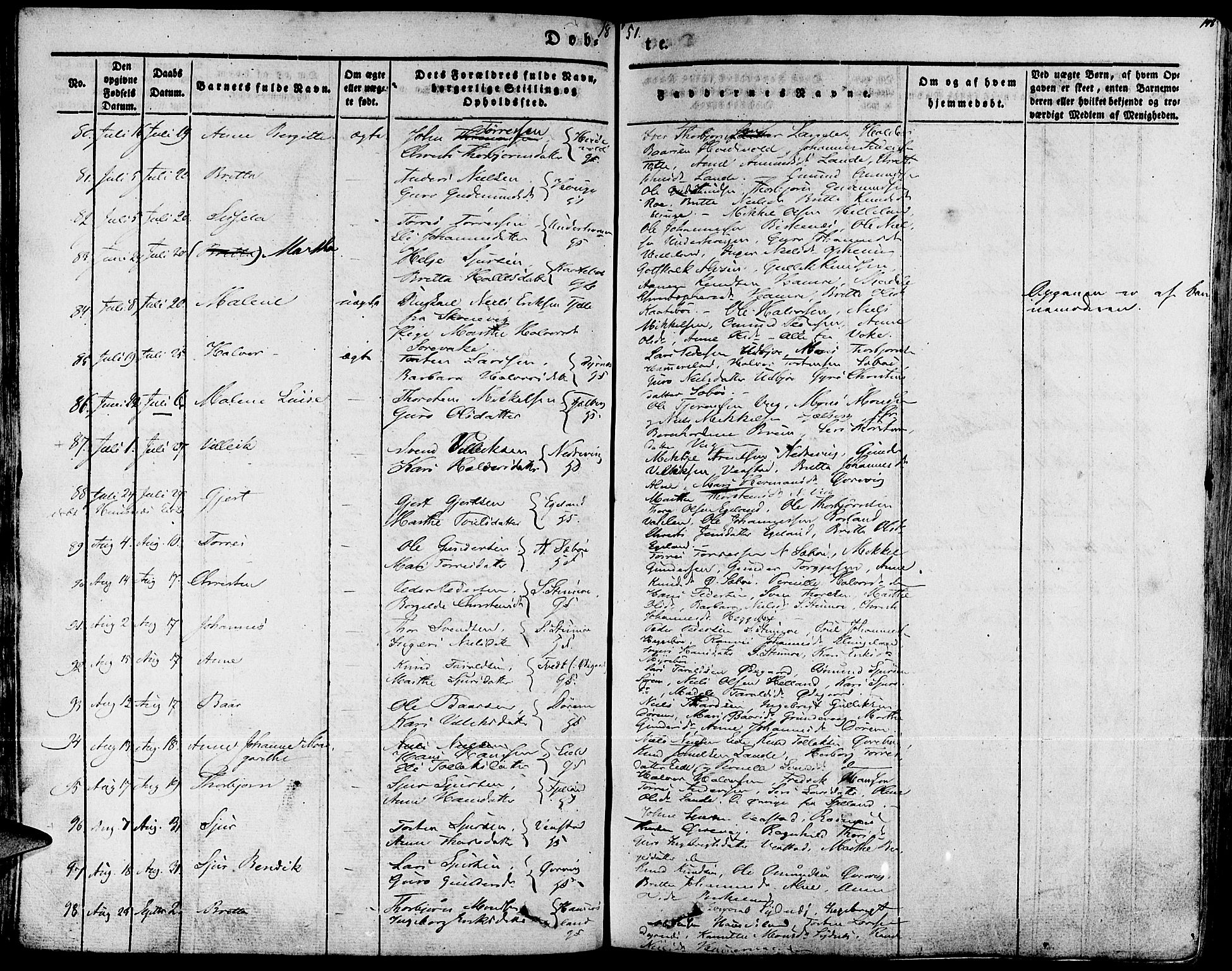 Fjelberg sokneprestembete, SAB/A-75201/H/Haa: Parish register (official) no. A 6, 1835-1851, p. 148