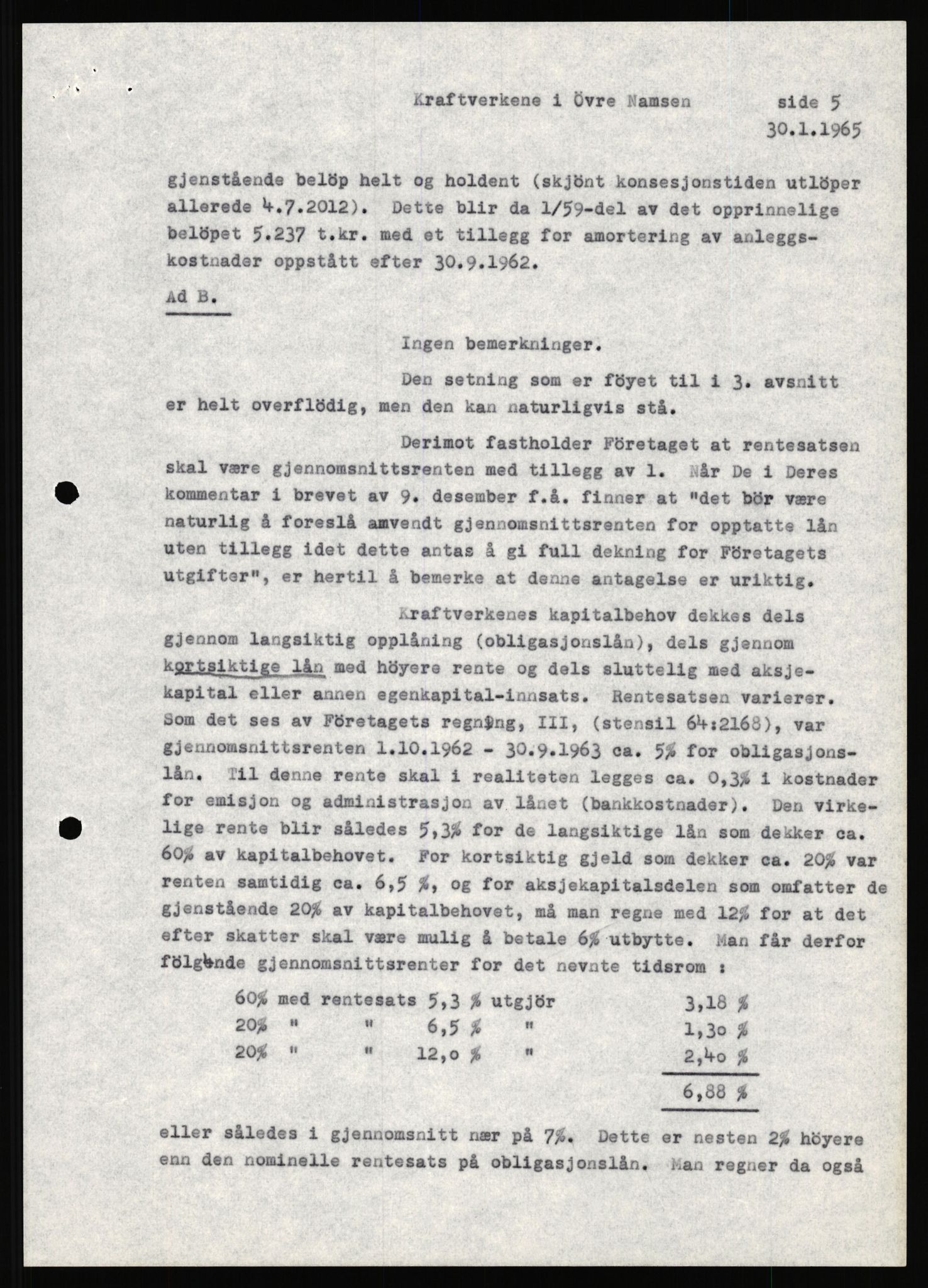 NVE, Administrasjonsdirektoratet 1961-1985, AV/RA-S-6097/D/Dc/Dca/L0088: Limingen / Kvarnbergsvatnet, 1957-1985, p. 340